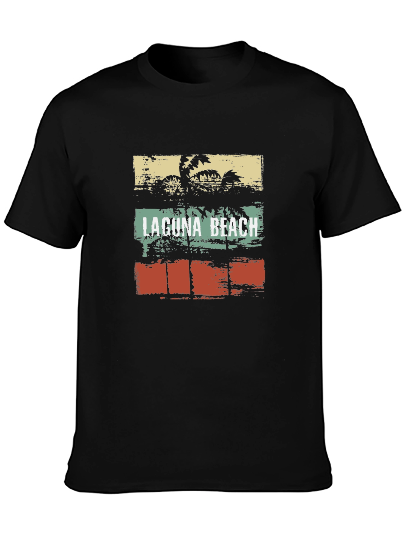 Laguna Beach Graphic T-Shirt Palm Tree Design