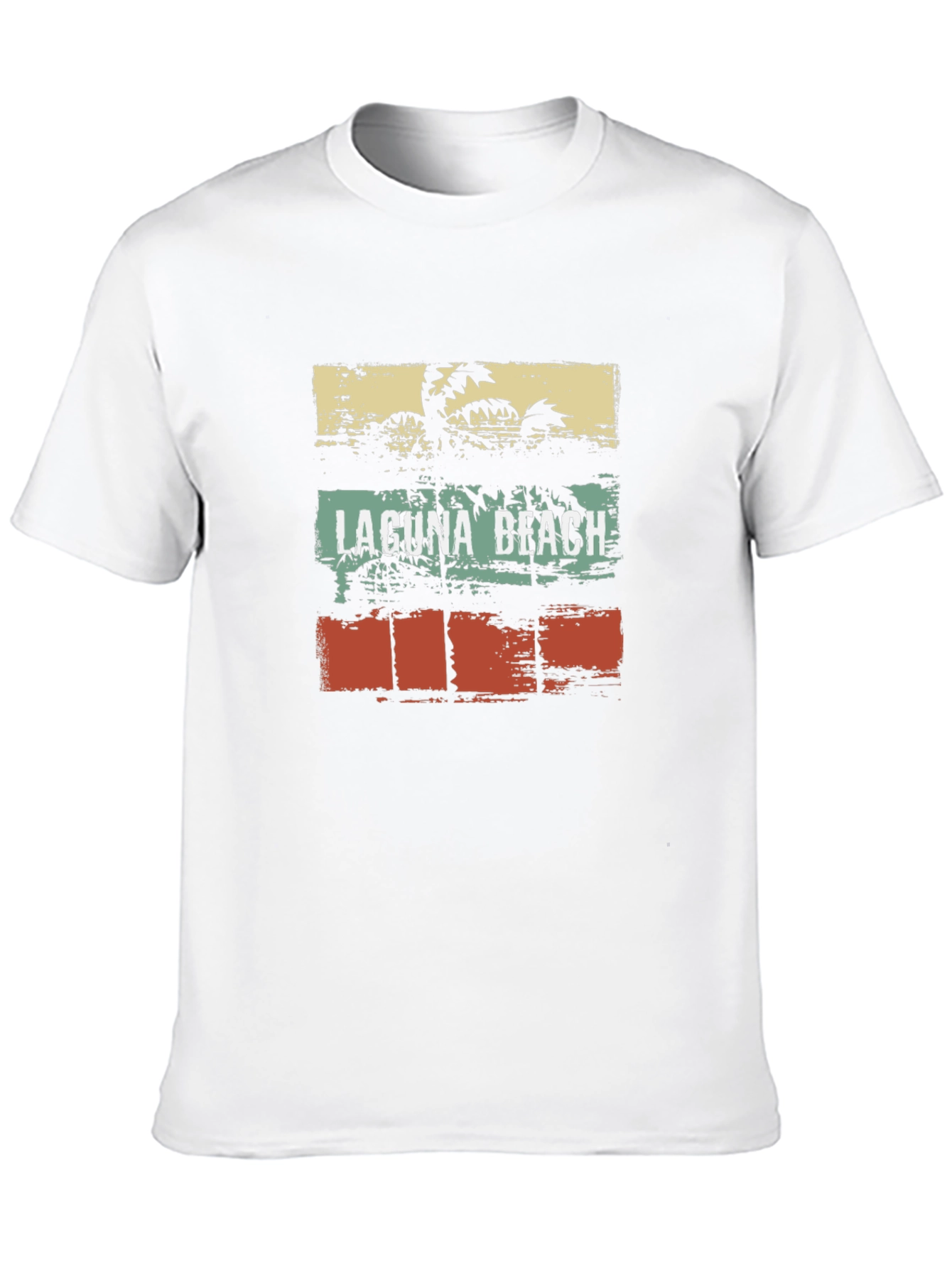 Laguna Beach Graphic T-Shirt Palm Tree Design
