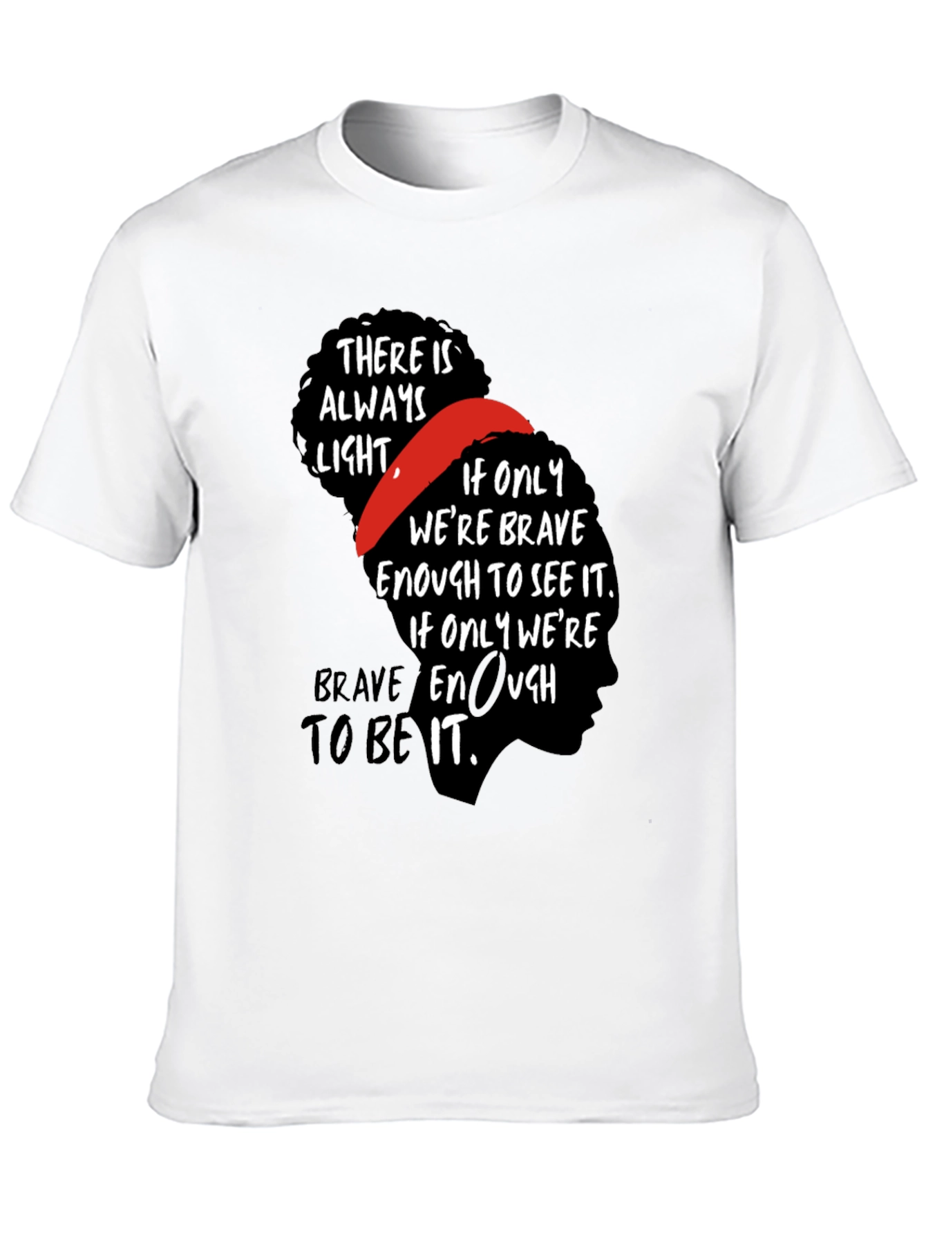 Inspirational Bravery Graphic Tee - Black