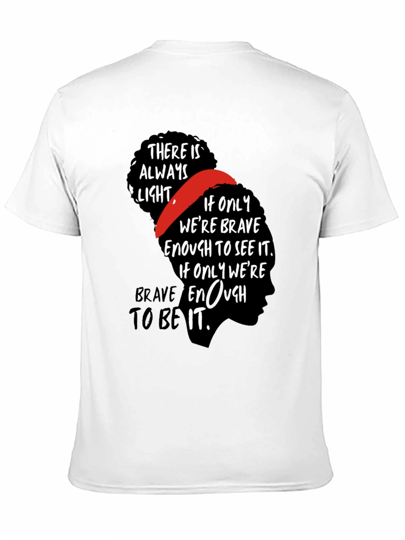 Inspirational Bravery Graphic Tee - Black