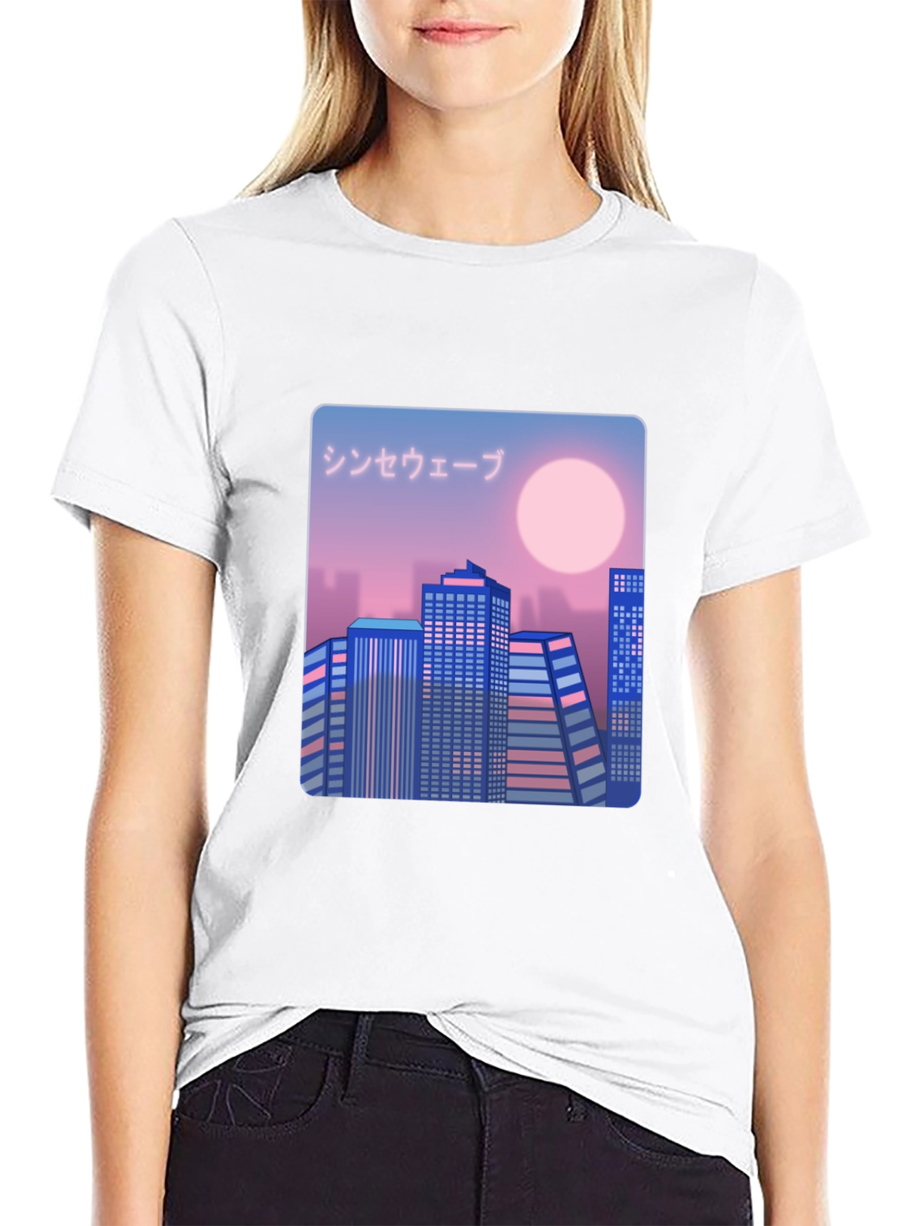 Synthwave Cityscape Graphic Tee - Retro Style