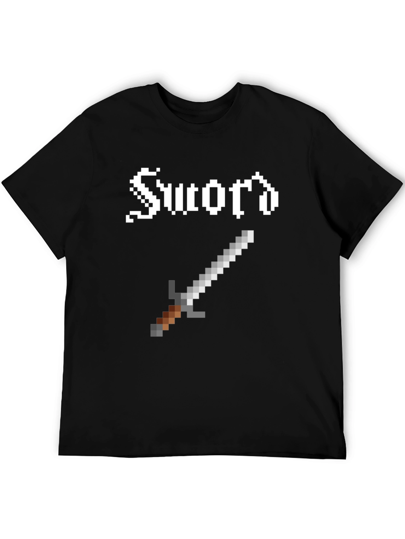Pixel Sword Graphic Tee - Retro Gaming Shirt