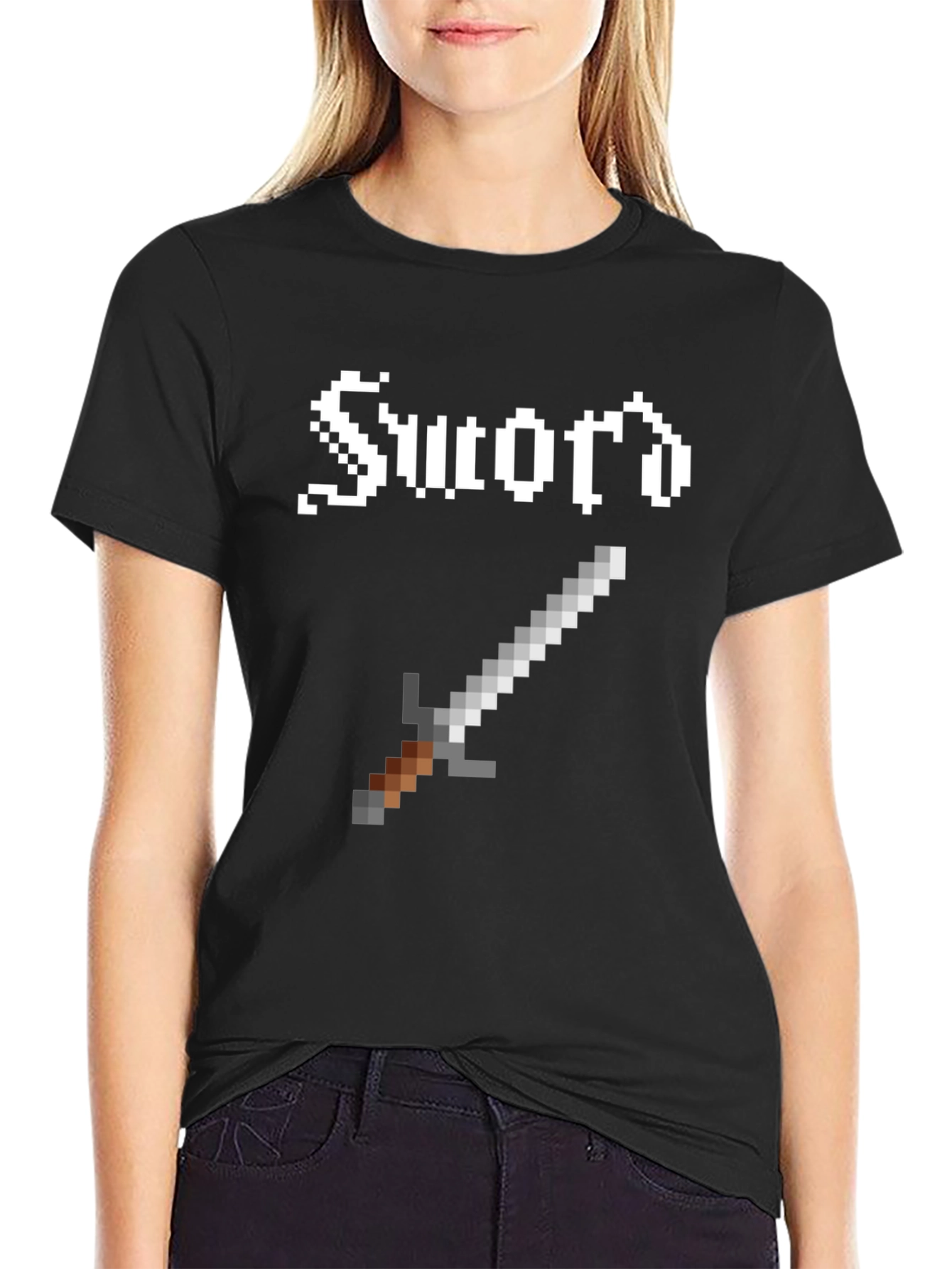 Pixel Sword Graphic Tee - Retro Gaming Shirt