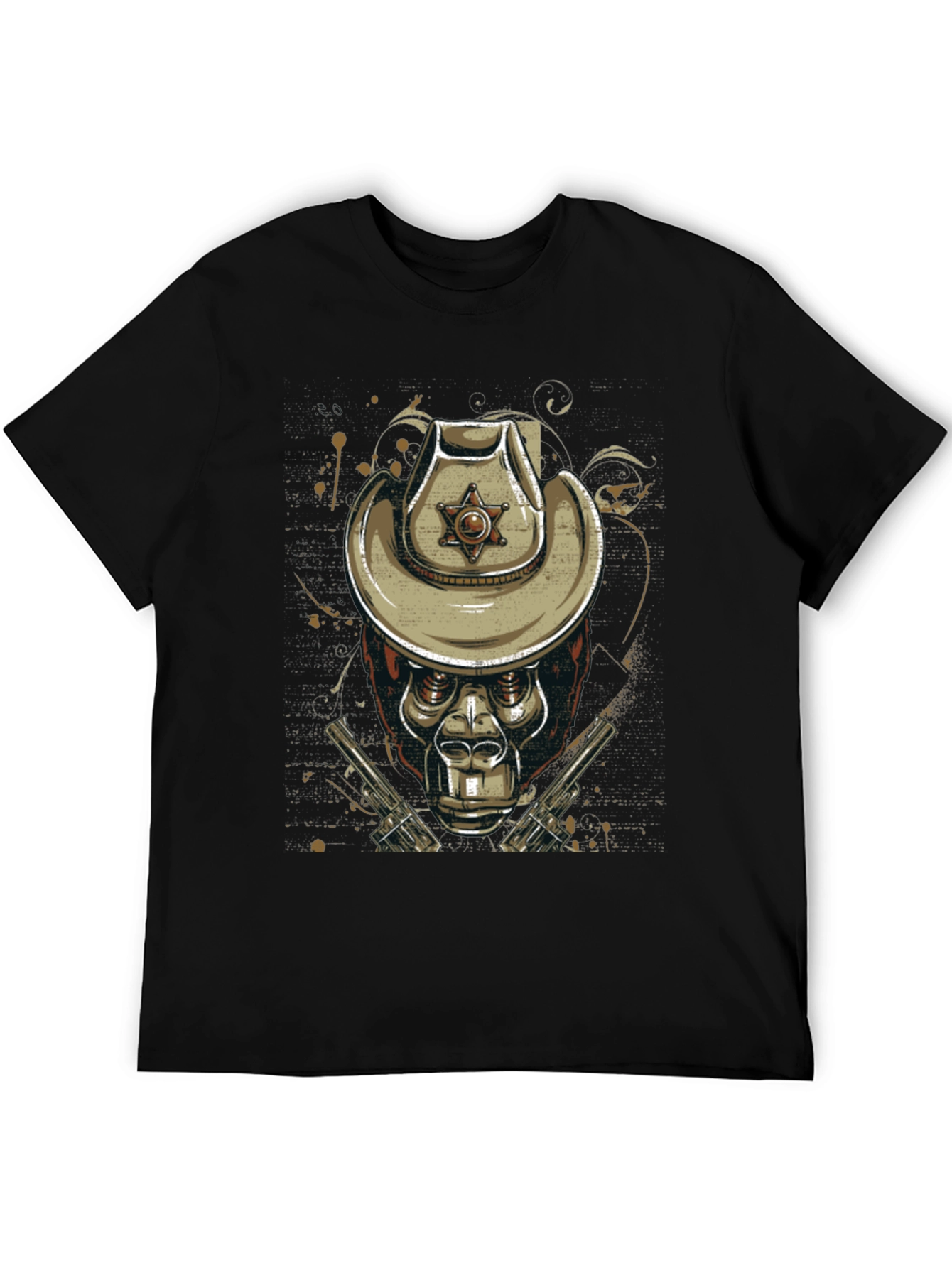 Gorilla Sheriff Graphic T-Shirt - Western Style
