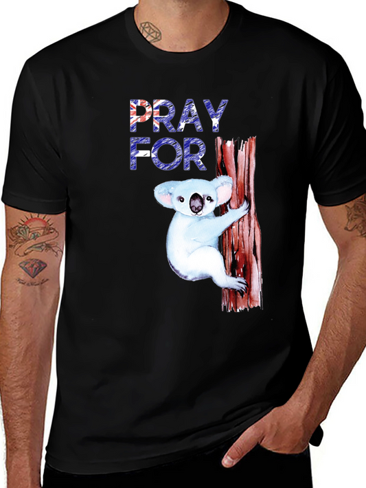 Pray for Australia T-Shirt Koala Bear Tee