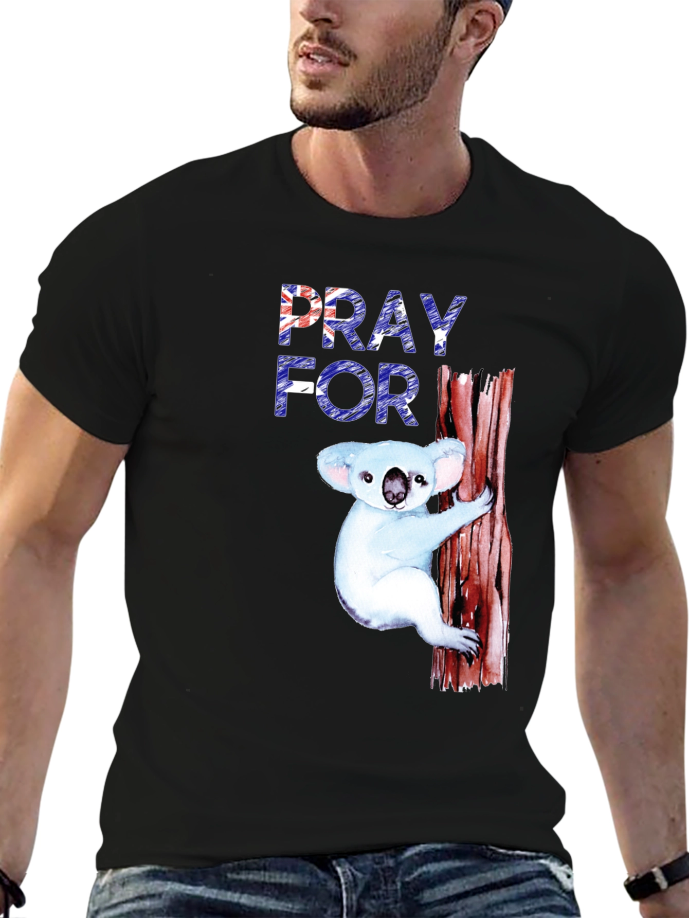 Pray for Australia T-Shirt Koala Bear Tee