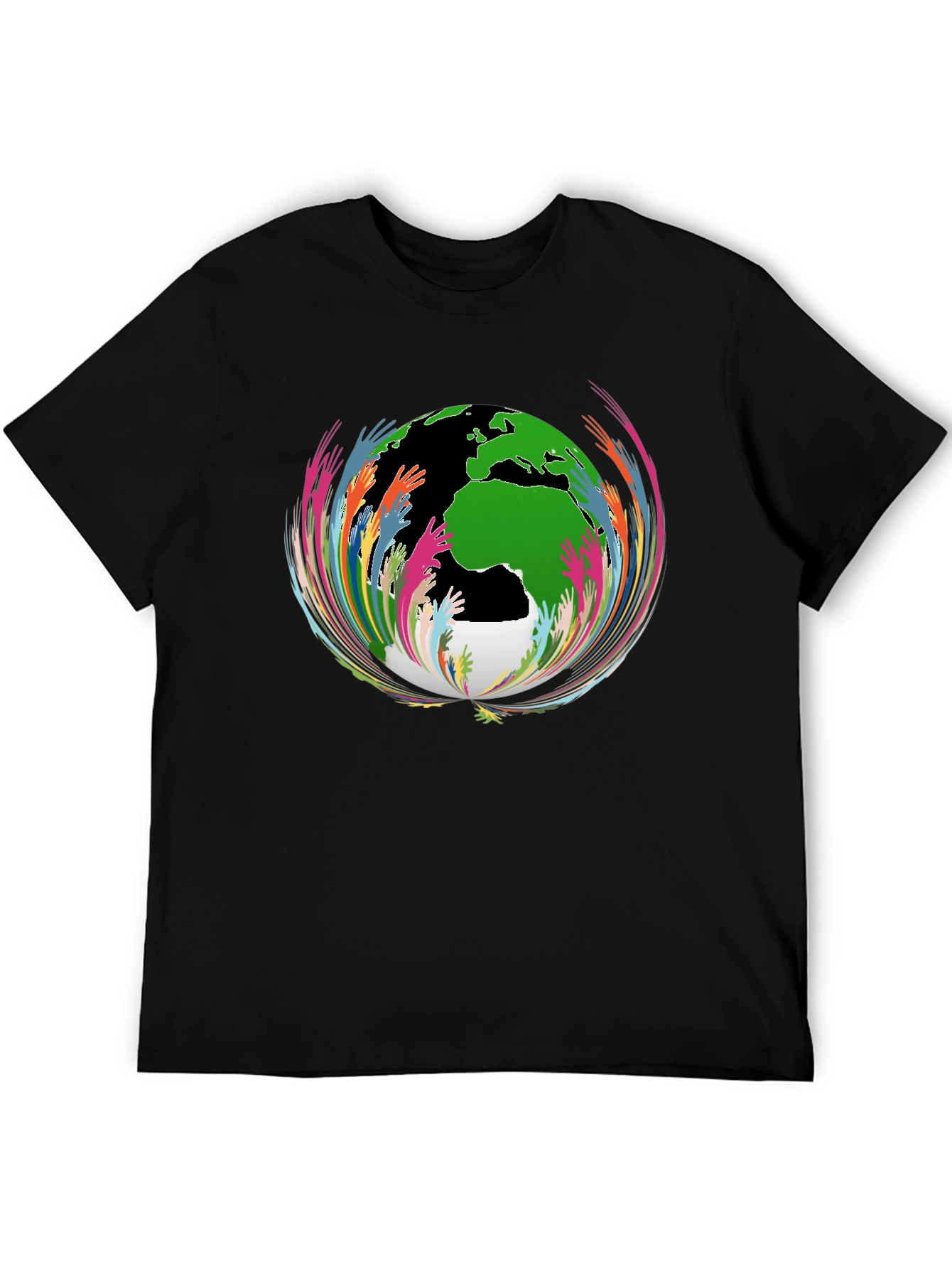Unity Globe Graphic T-Shirt - Black