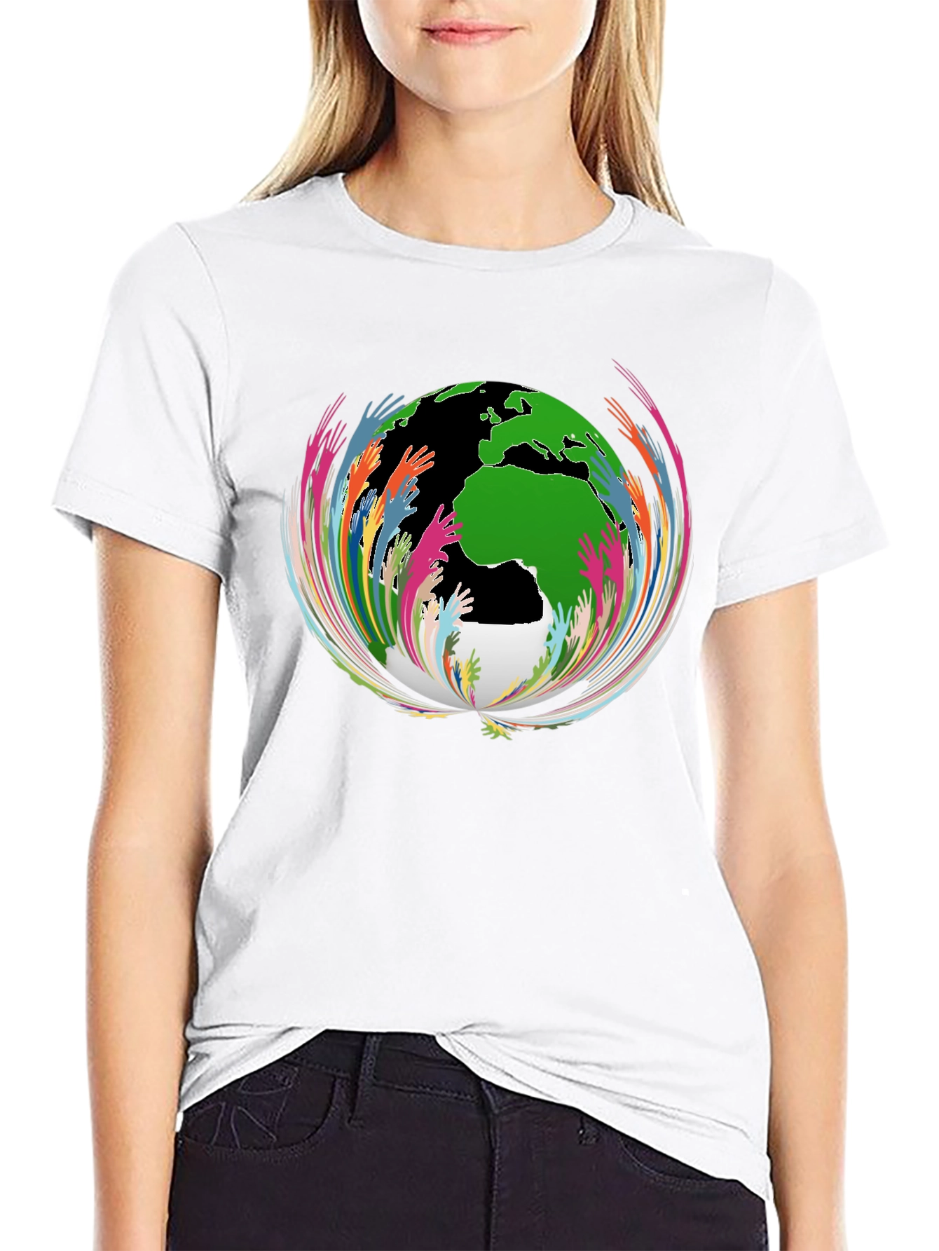 Unity Globe Graphic T-Shirt - Black