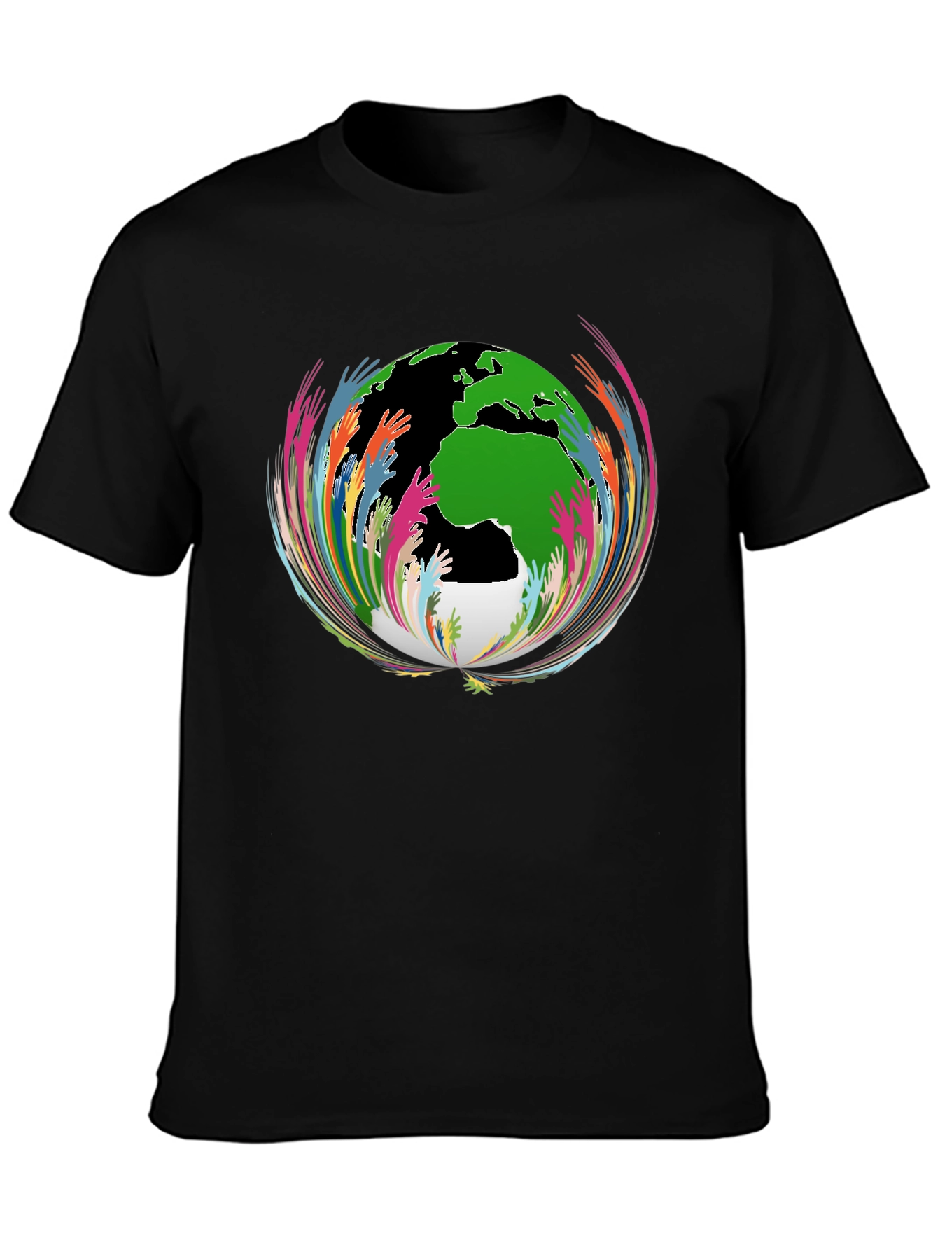 Unity Globe Graphic T-Shirt - Black