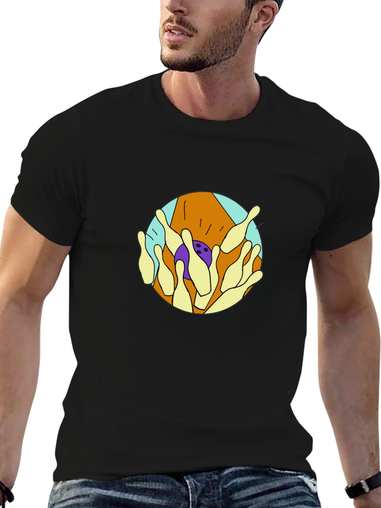 Bowling Strike Graphic Tee - Cool & Casual