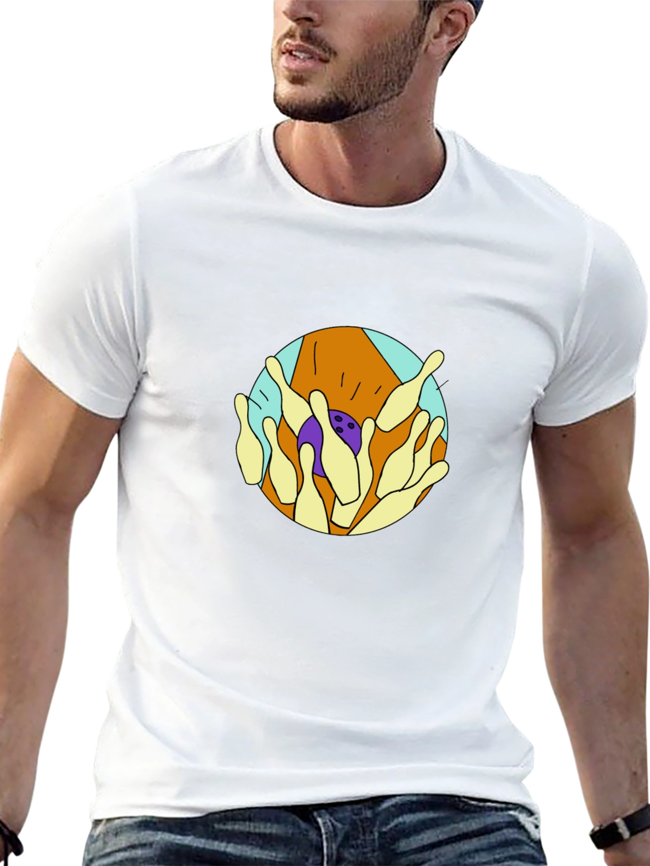 Bowling Strike Graphic Tee - Cool & Casual