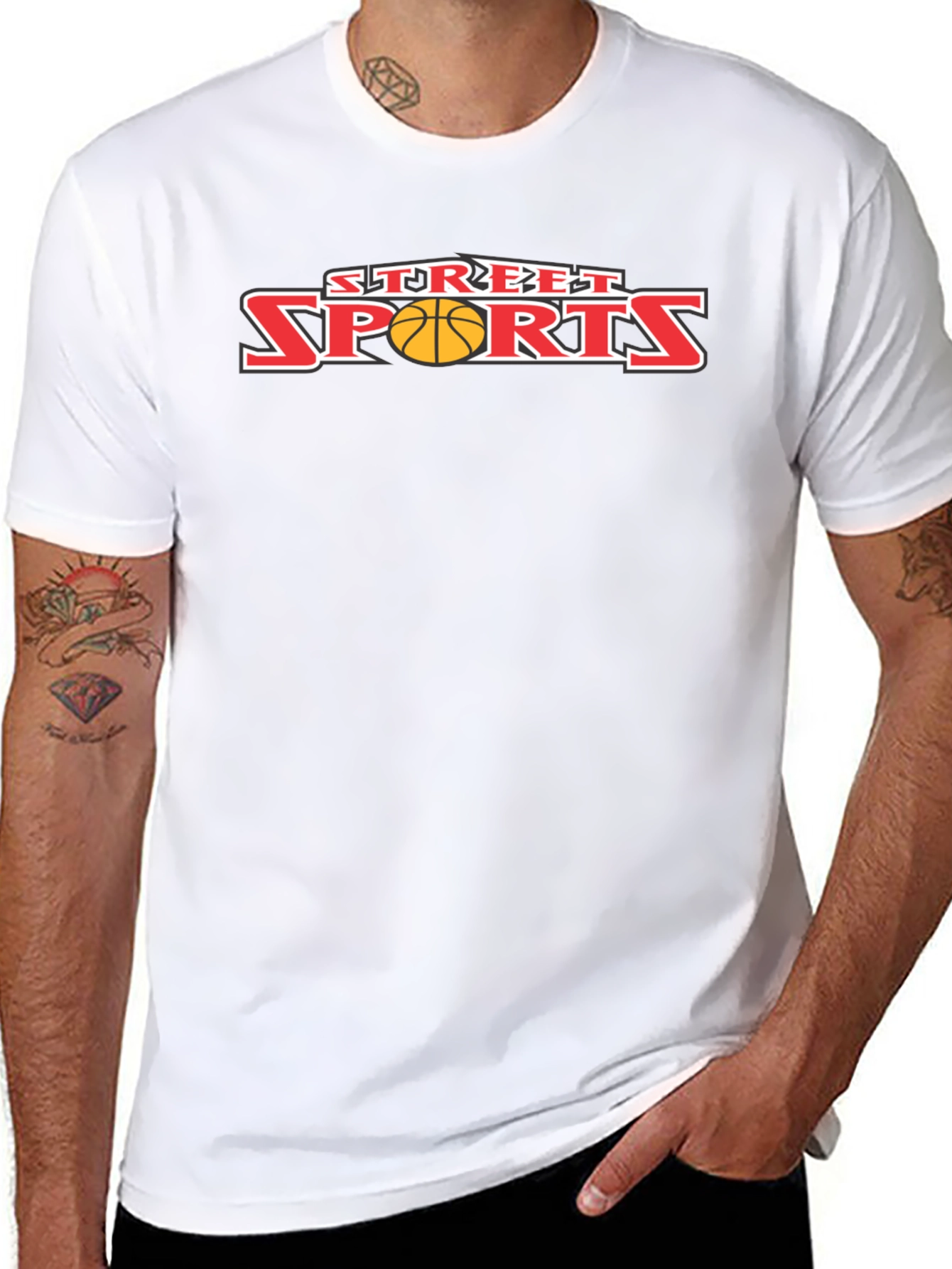 Street Sports Graphic T-Shirt - Classic Black