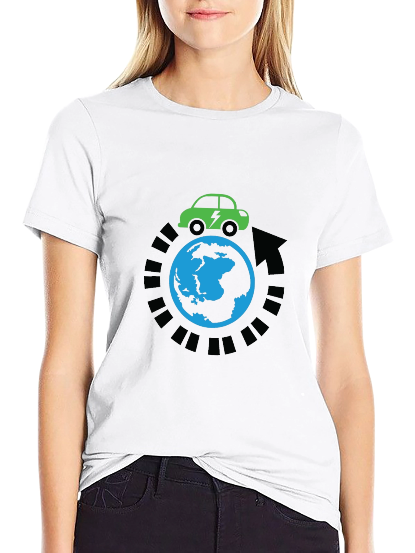 Eco-Friendly Electric Car Around The World T-Shirt