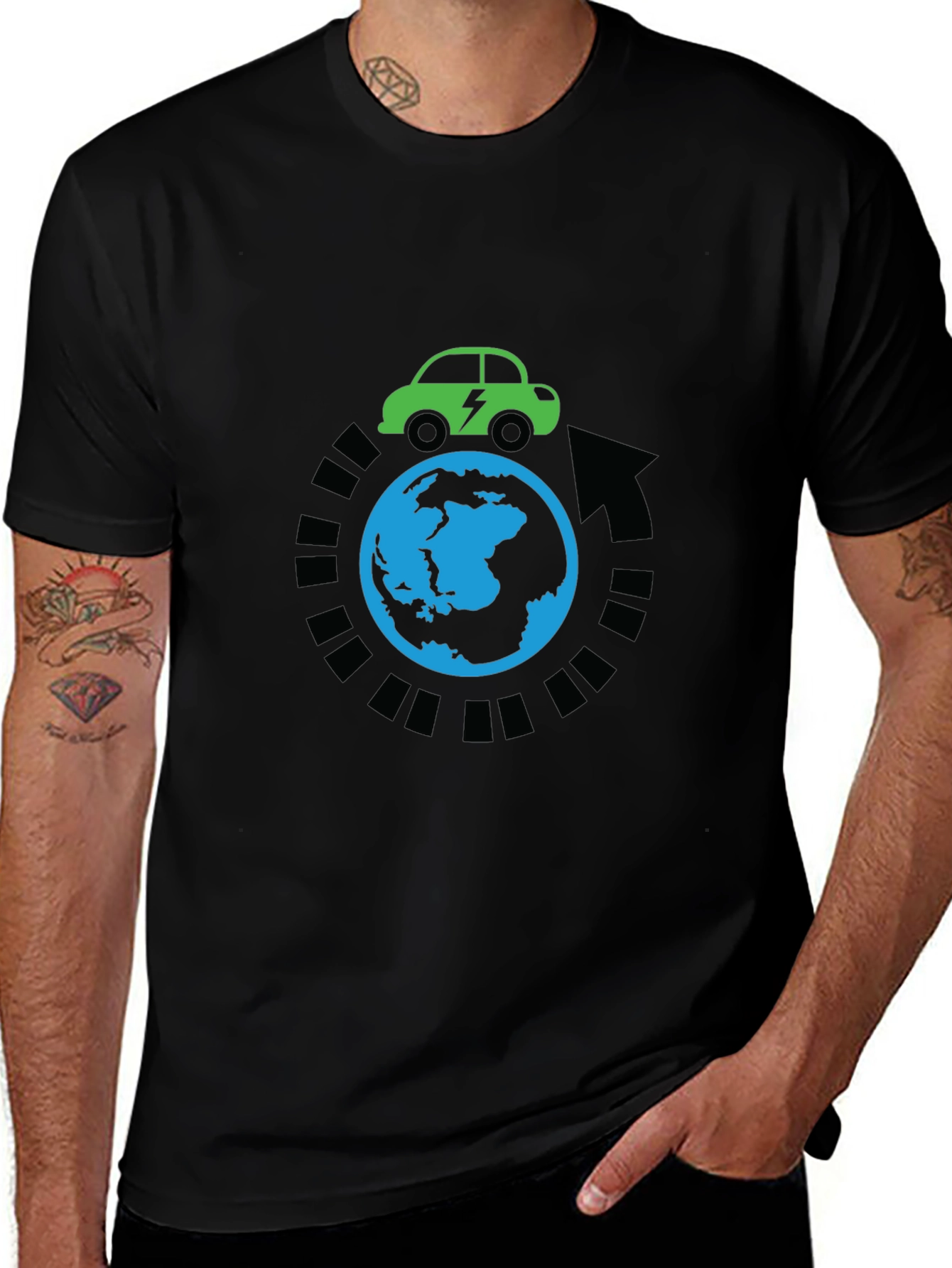Eco-Friendly Electric Car Around The World T-Shirt