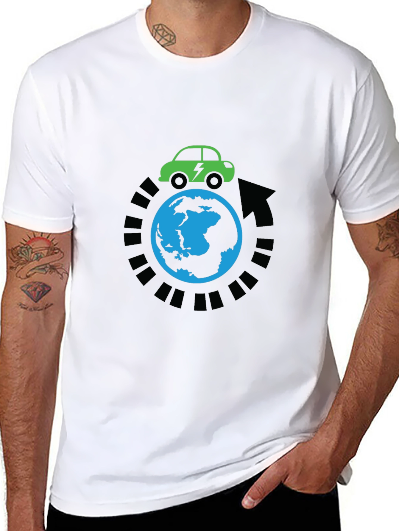 Eco-Friendly Electric Car Around The World T-Shirt