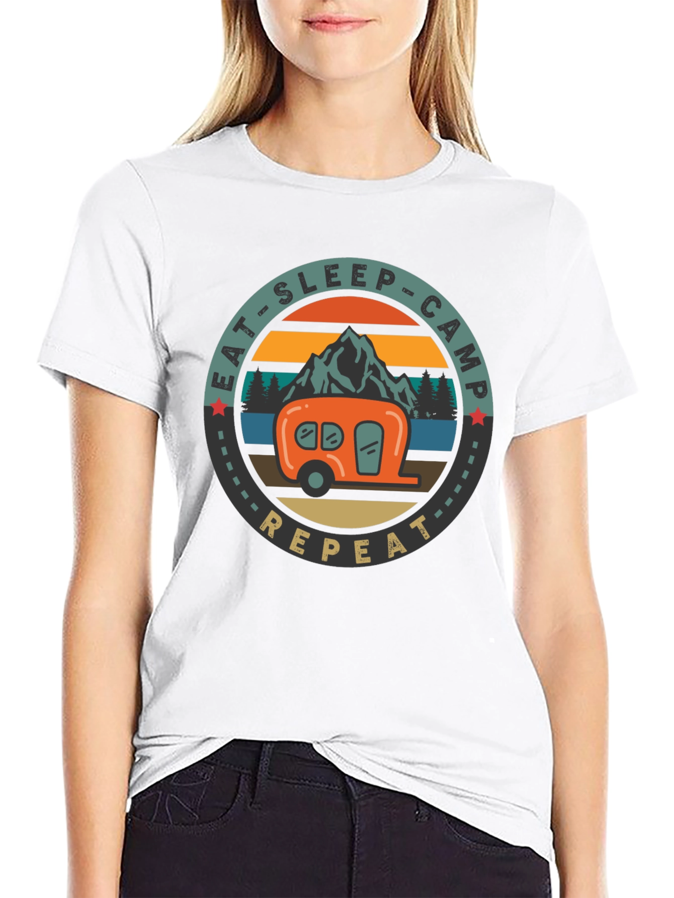 Eat Sleep Camp Repeat T-Shirt