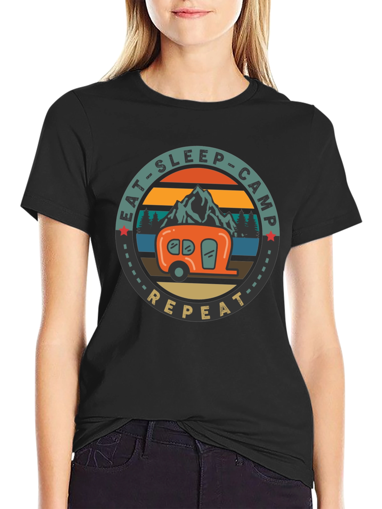 Eat Sleep Camp Repeat T-Shirt