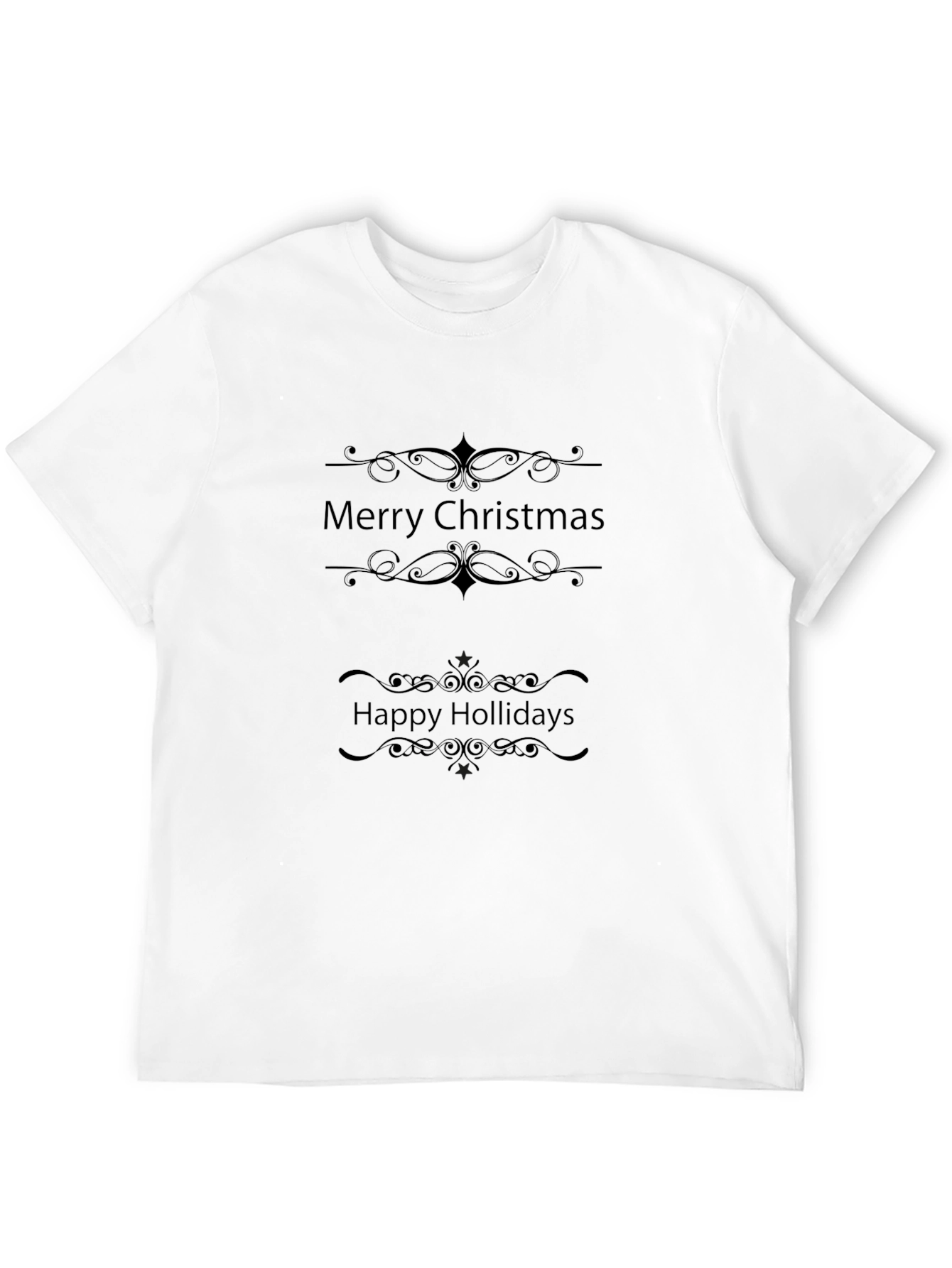 Merry Christmas & Happy Holidays Black T-Shirt