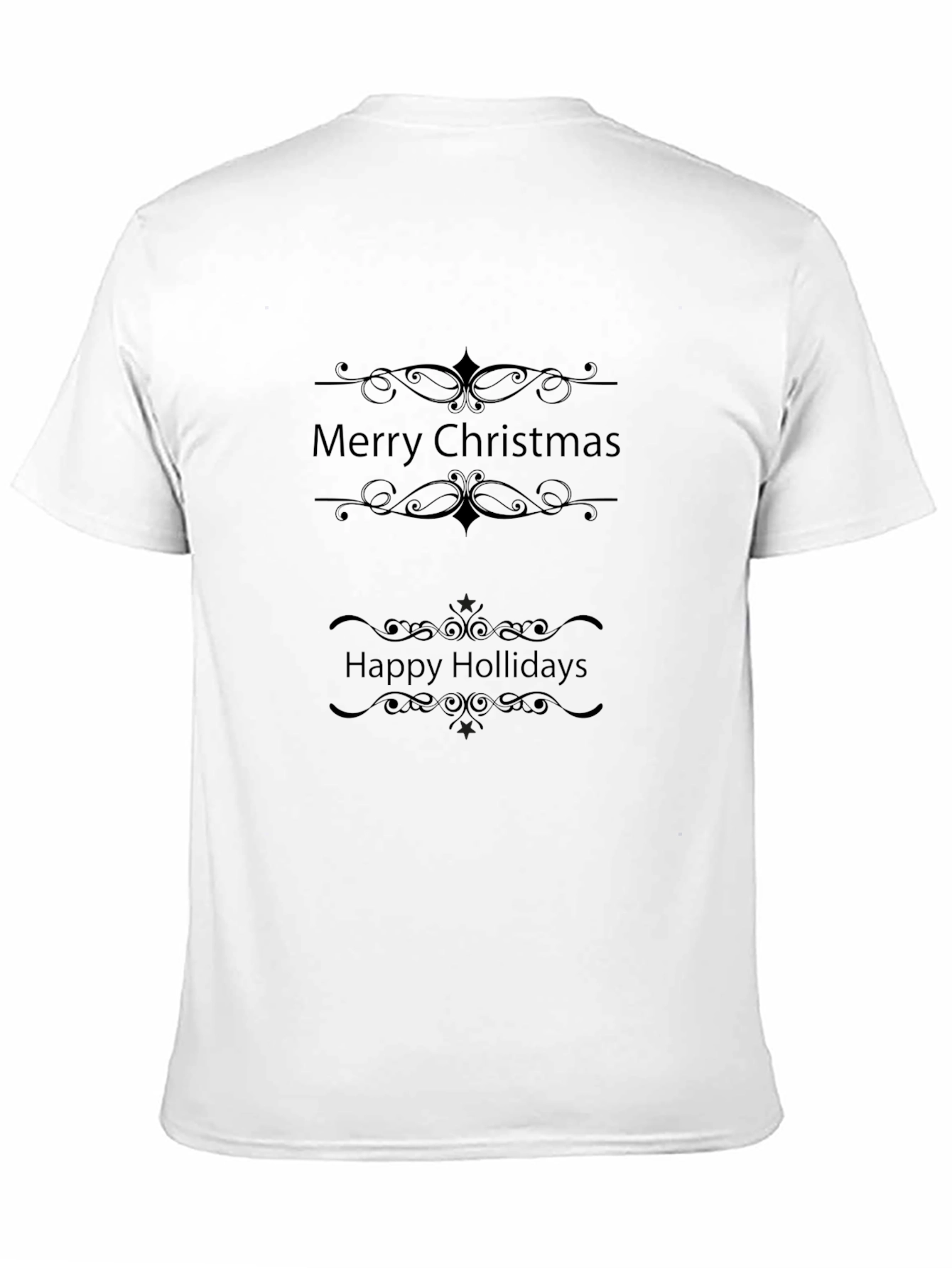 Merry Christmas & Happy Holidays Black T-Shirt