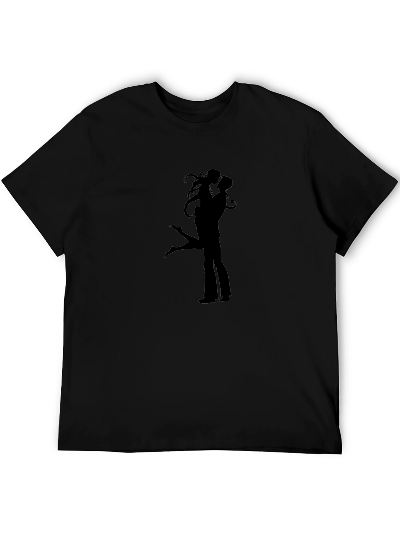 Silhouette Lovers Black Graphic Tee Shirt