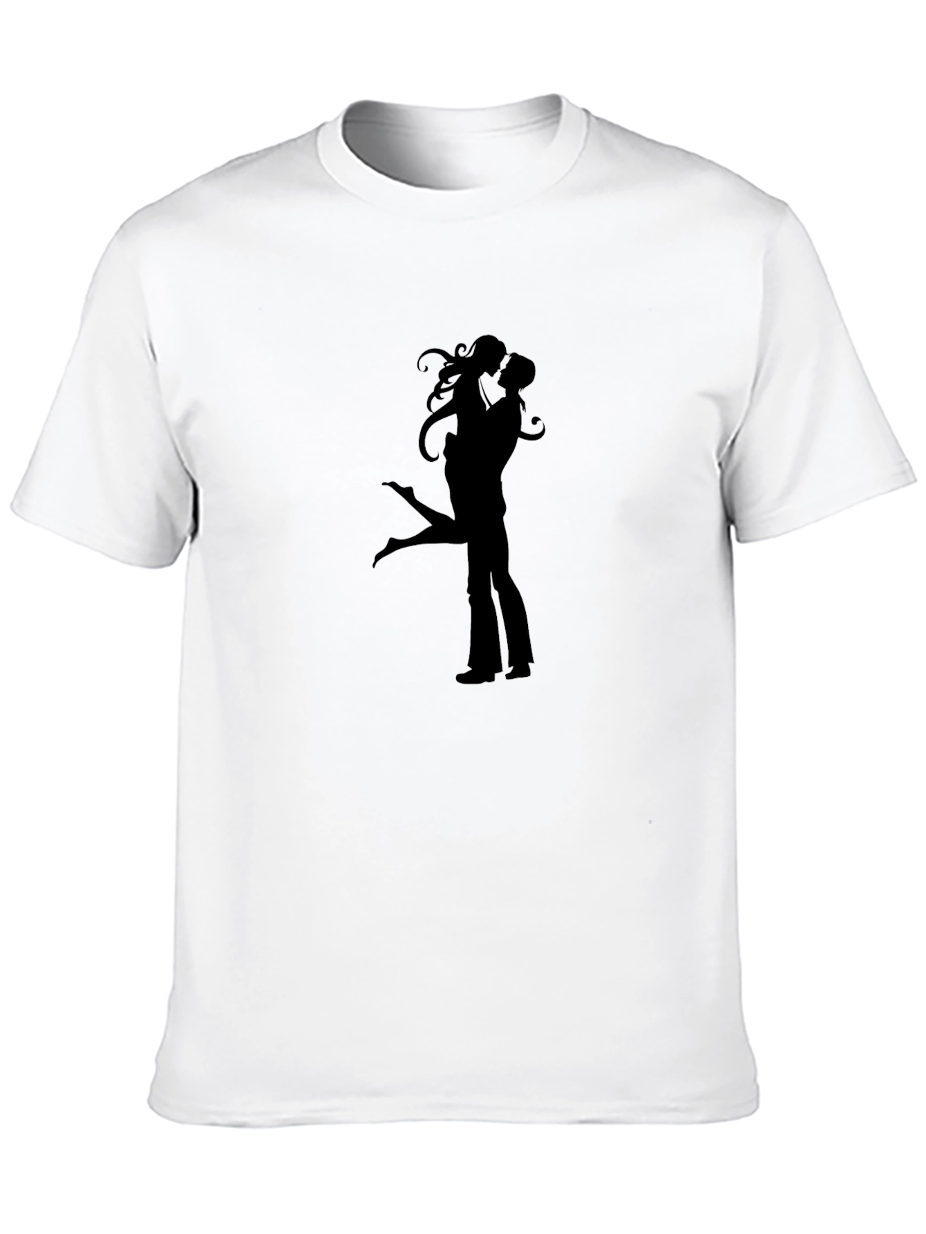 Silhouette Lovers Black Graphic Tee Shirt