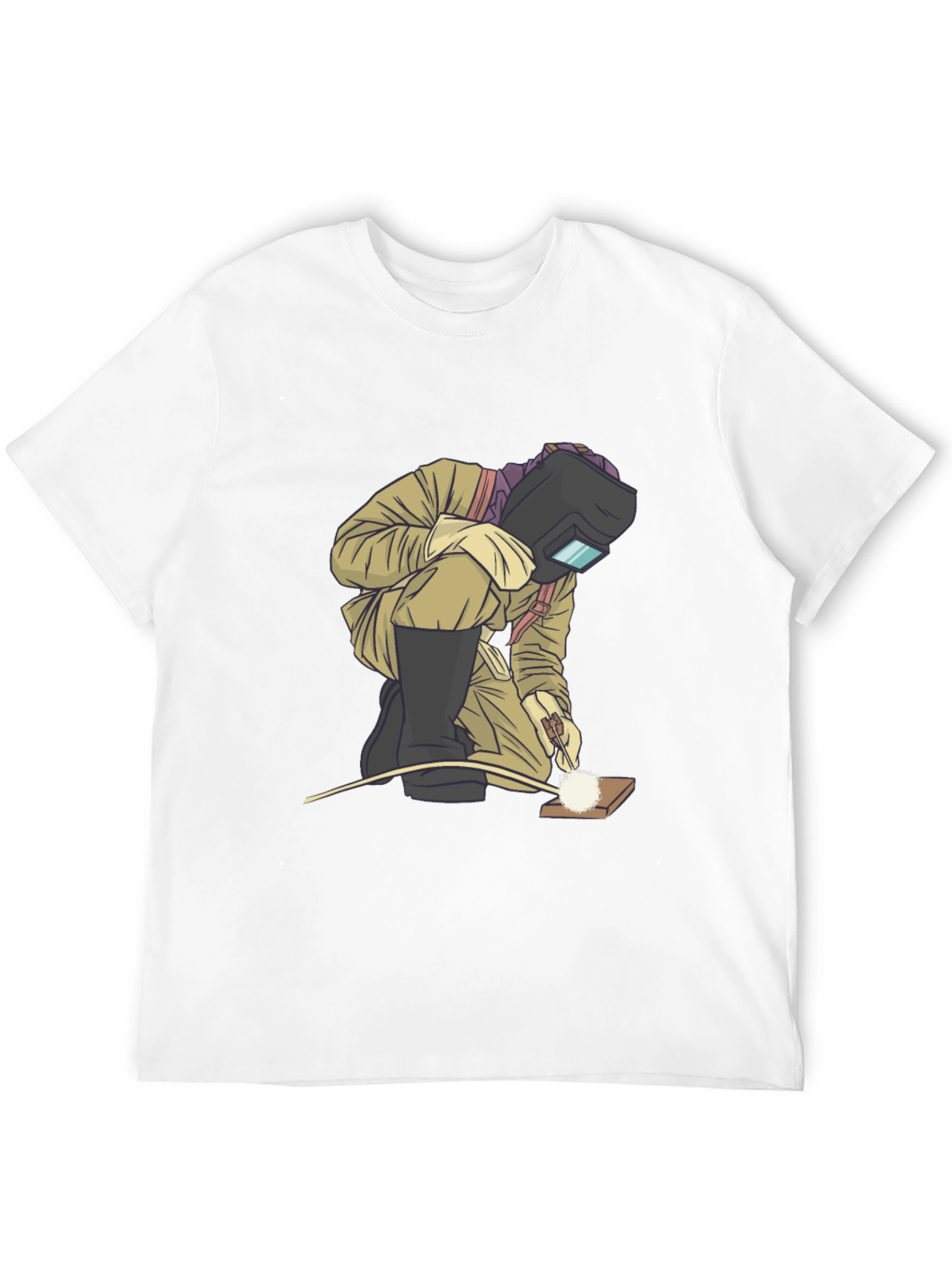 Welder Graphic Tee - Black Cotton T-Shirt