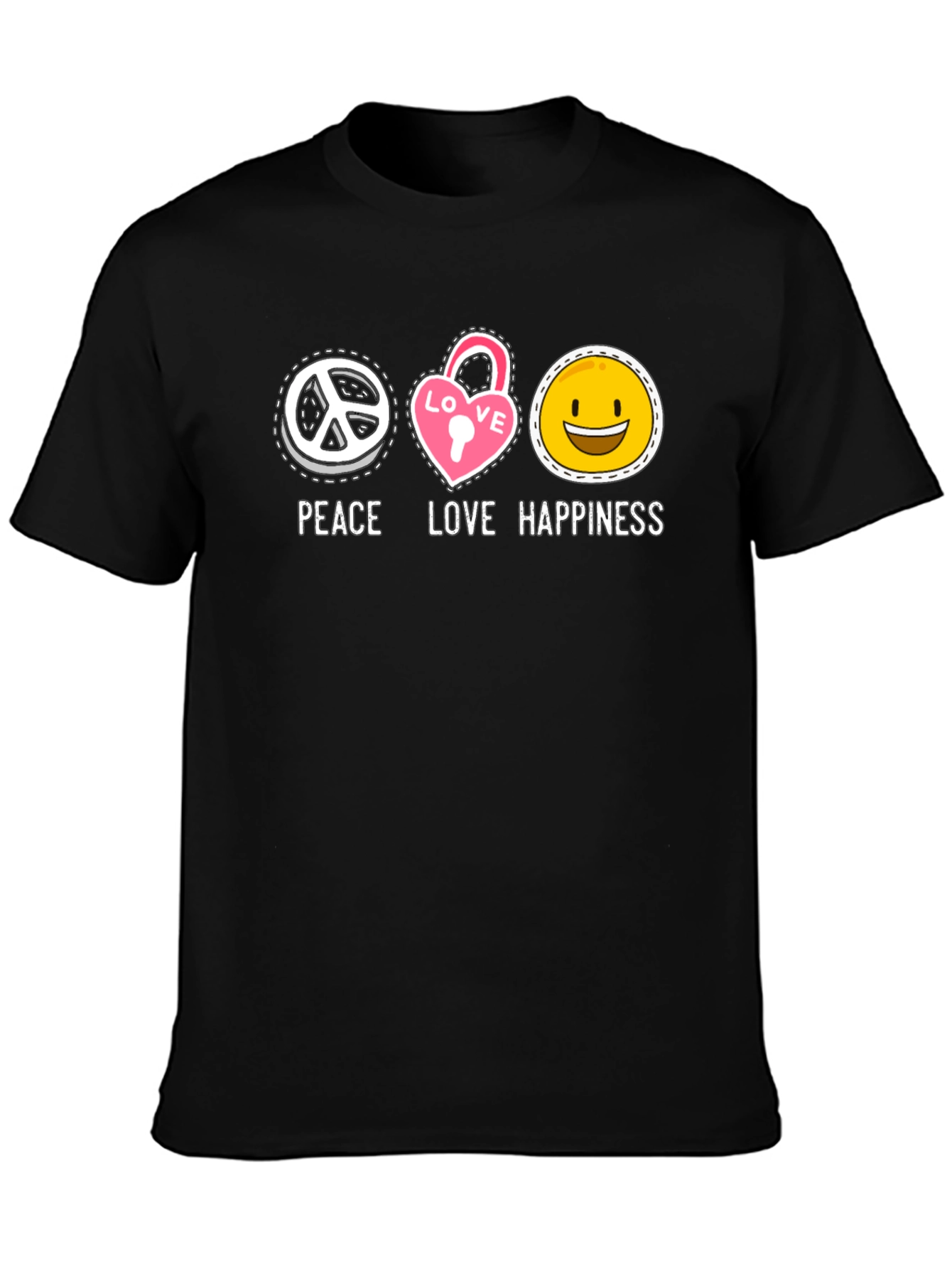 Peace Love Happiness Graphic Tee