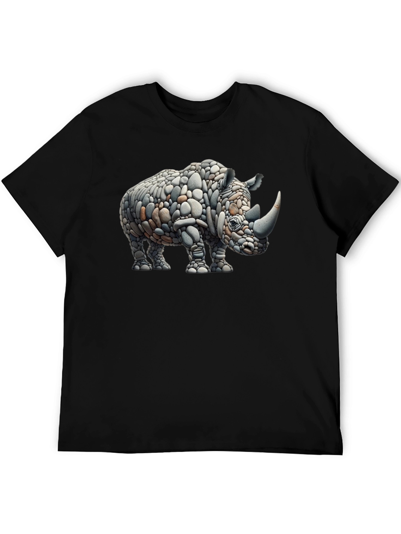 Rhino Rock Art Graphic Tee - Unique Design