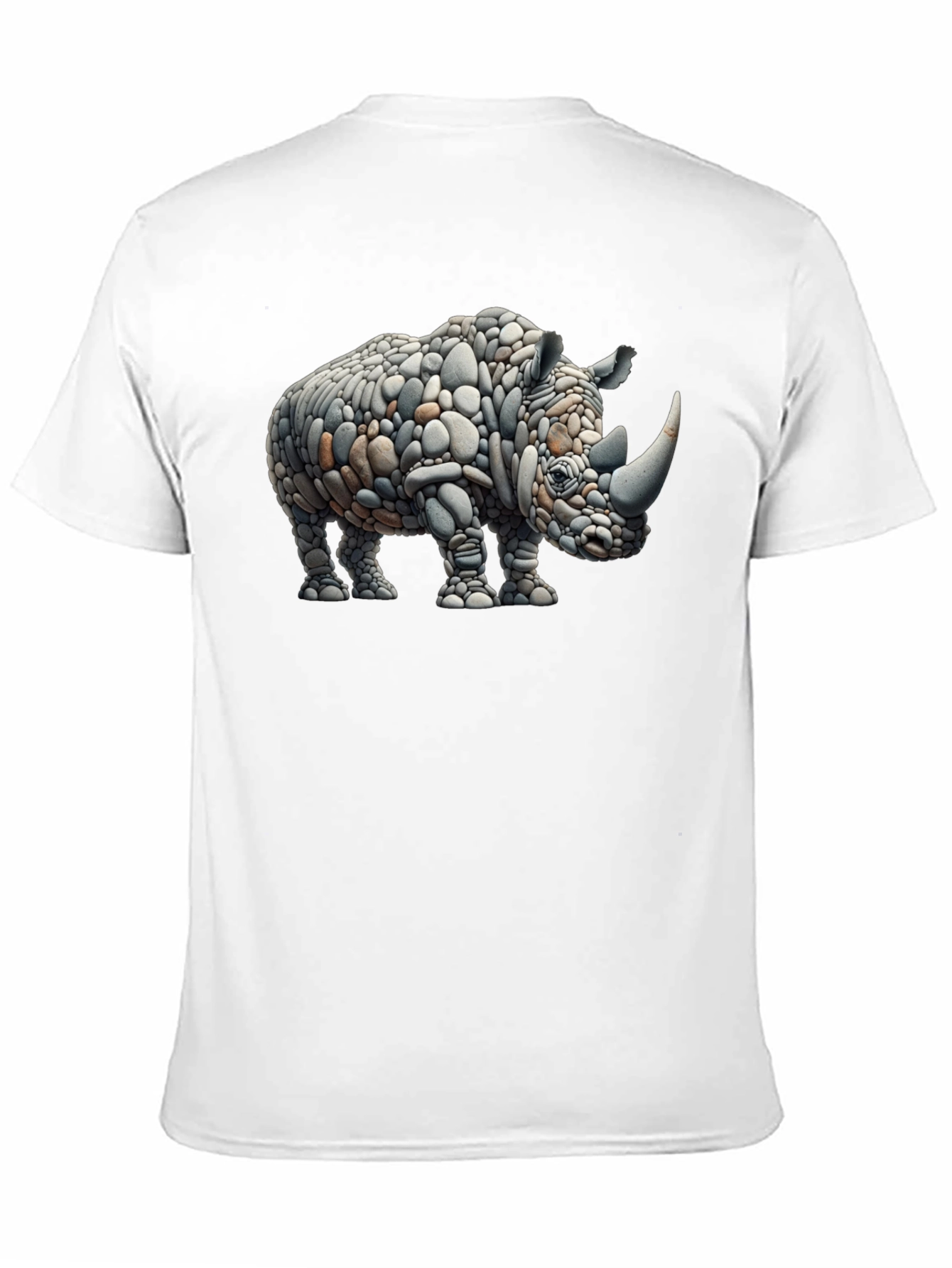Rhino Rock Art Graphic Tee - Unique Design