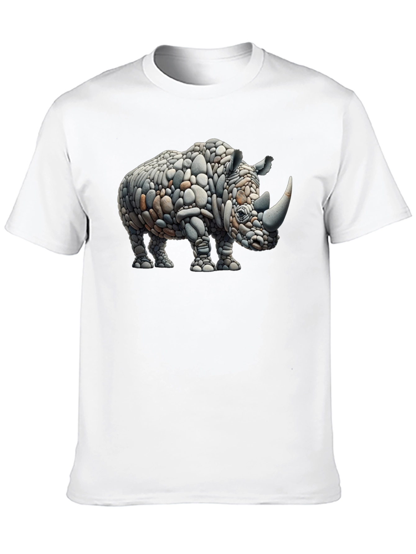 Rhino Rock Art Graphic Tee - Unique Design