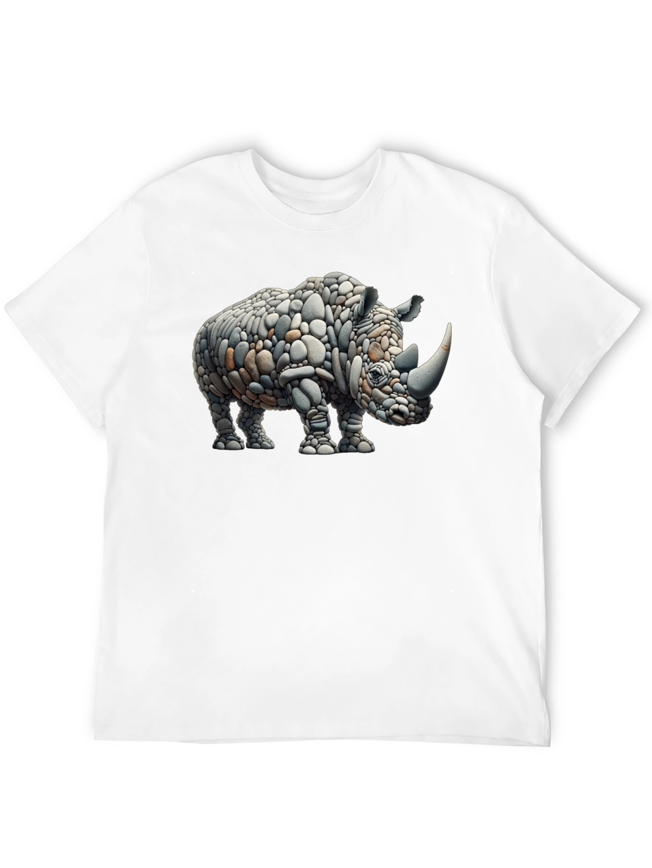 Rhino Rock Art Graphic Tee - Unique Design
