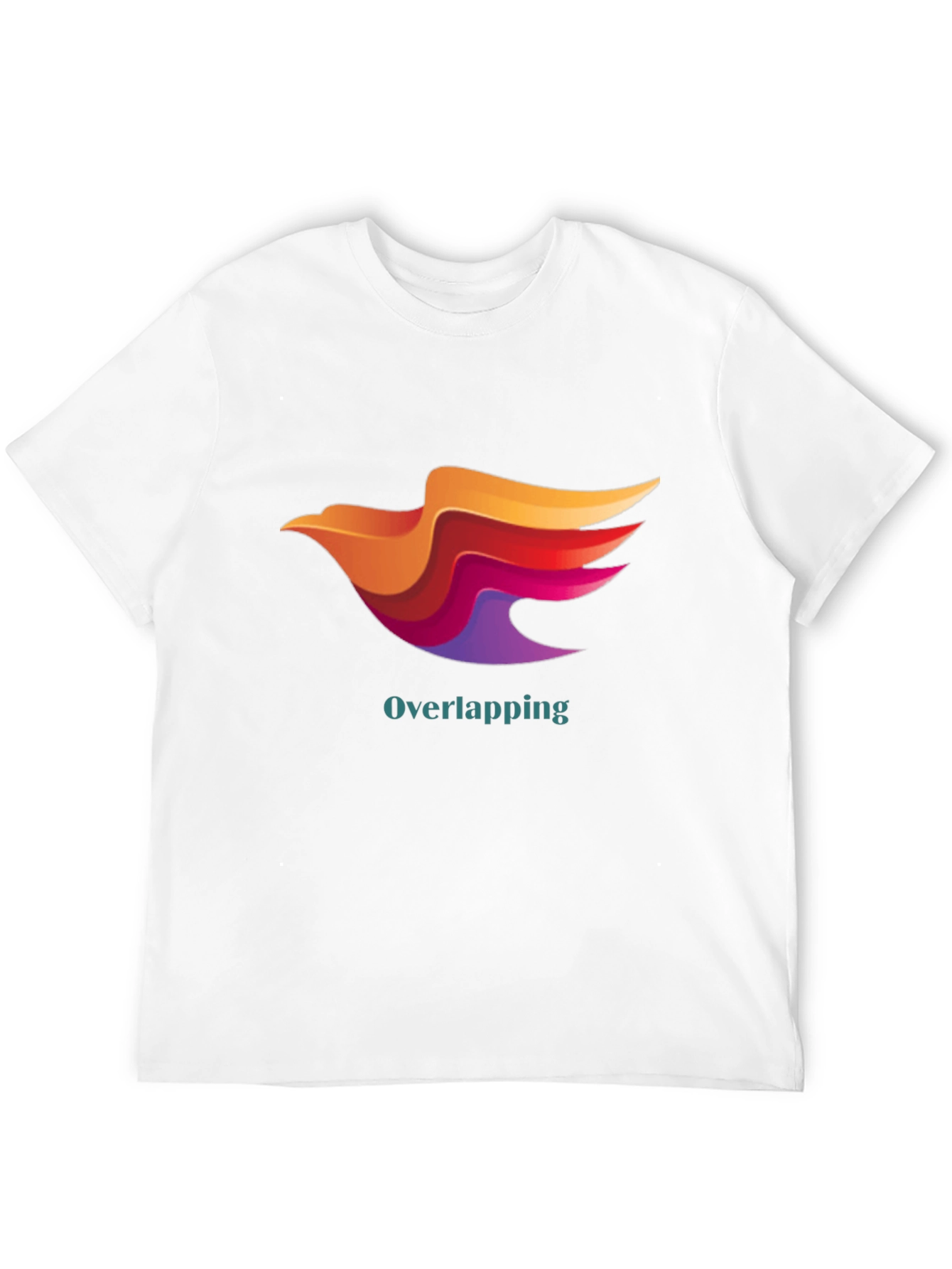 Stylish Black T-Shirt with Overlapping Bird Design