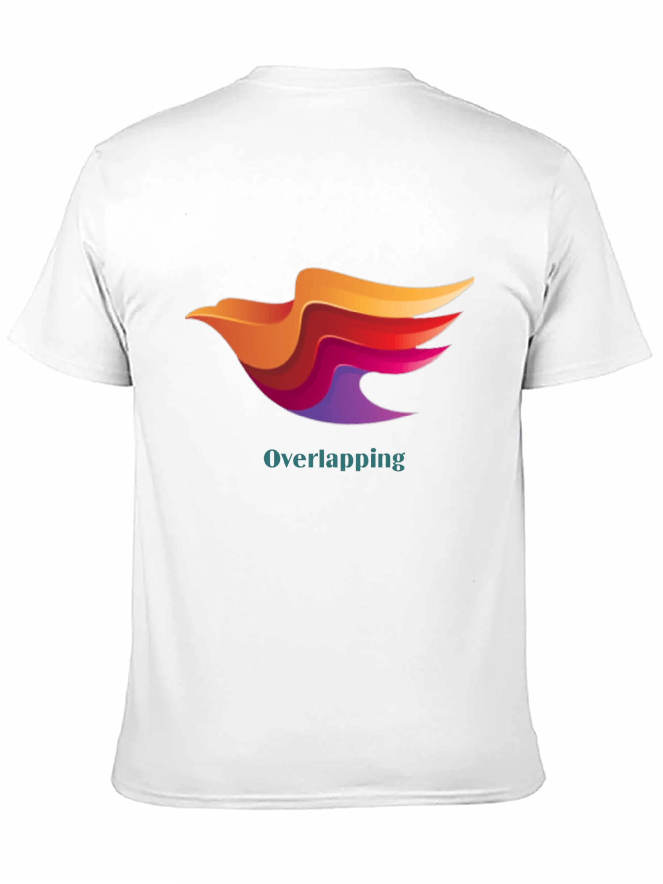 Stylish Black T-Shirt with Overlapping Bird Design
