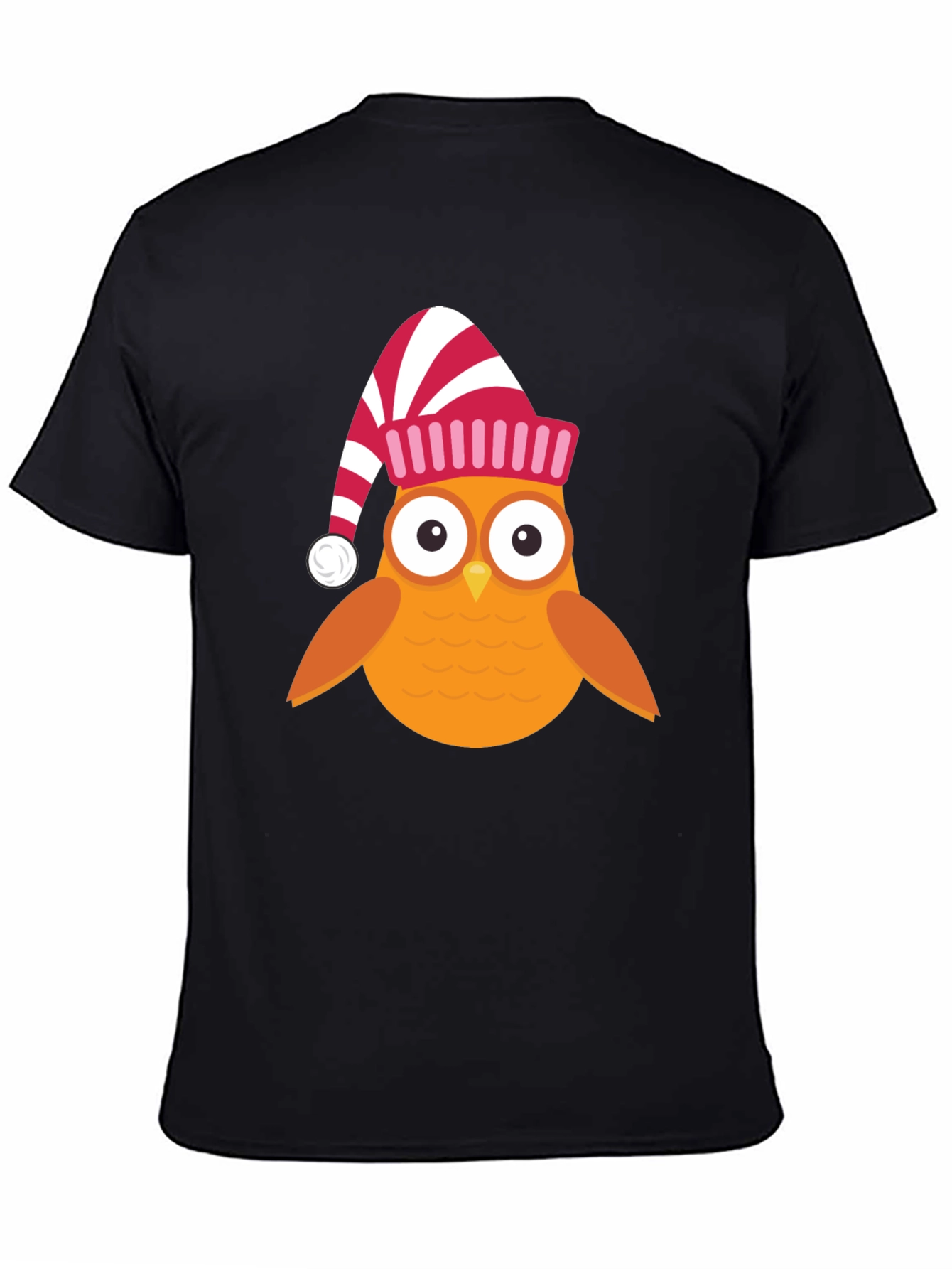 Festive Owl T-Shirt - Holiday Cartoon Tee