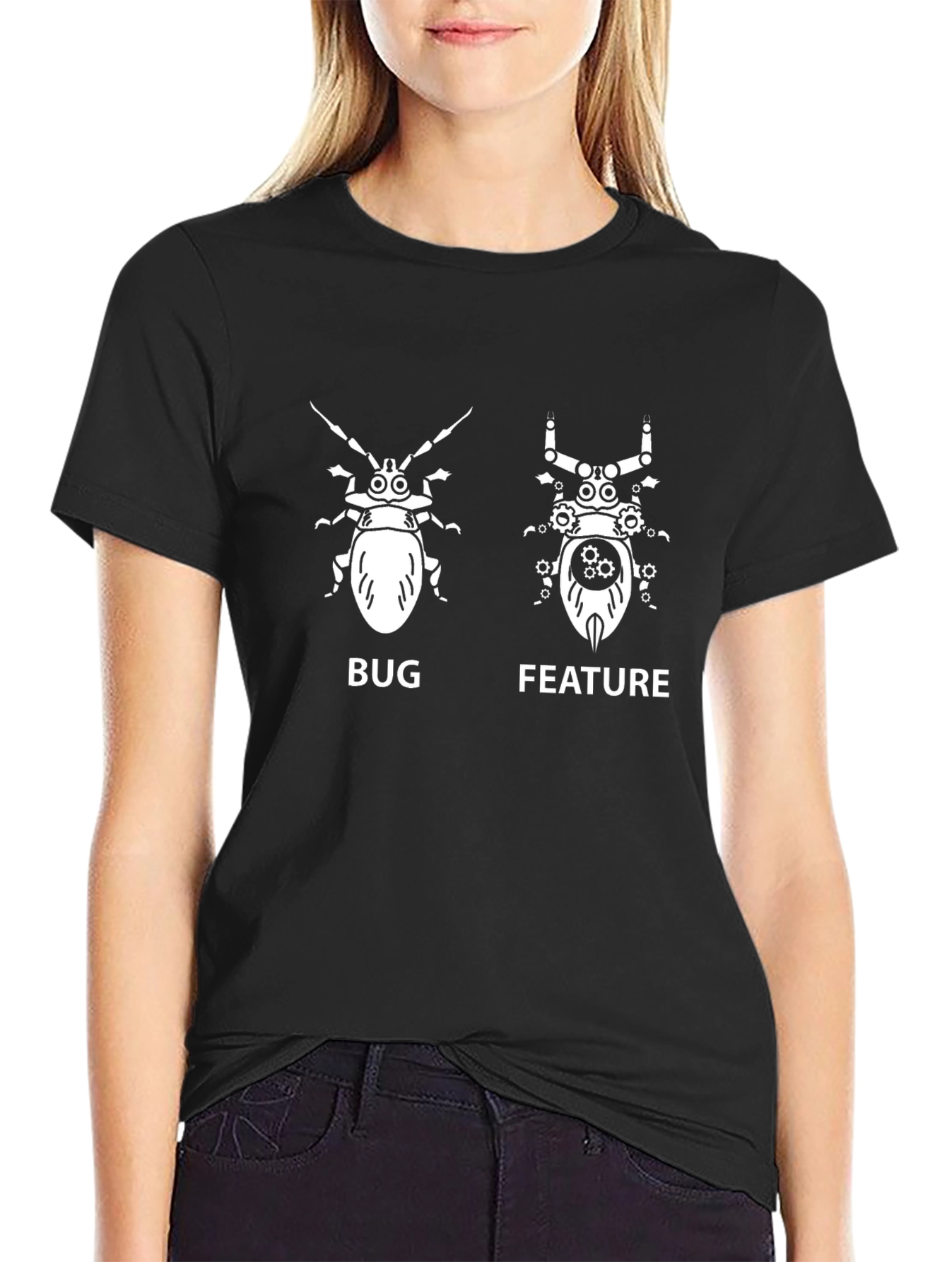 Bug vs Feature Programmer Humor T-Shirt