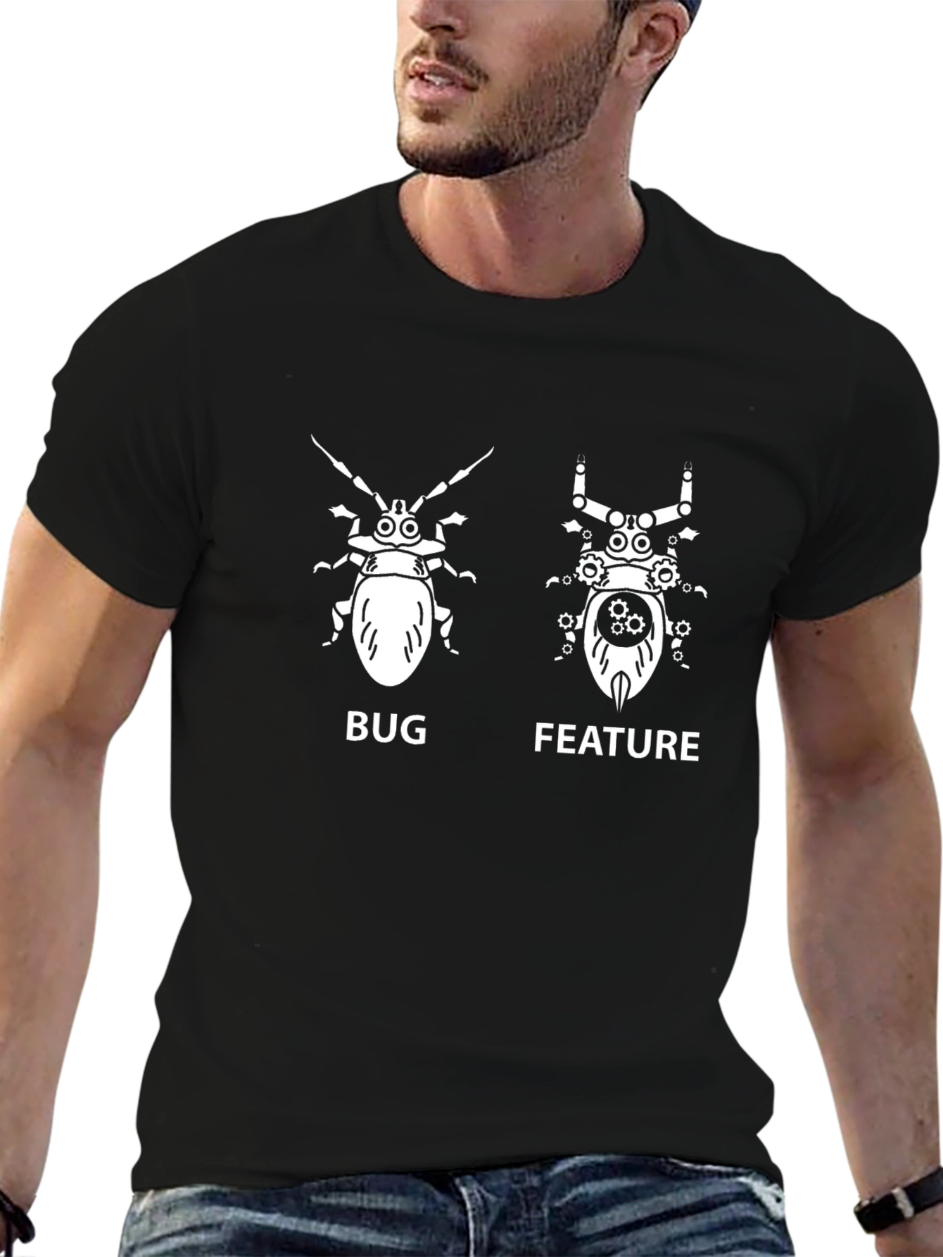 Bug vs Feature Programmer Humor T-Shirt