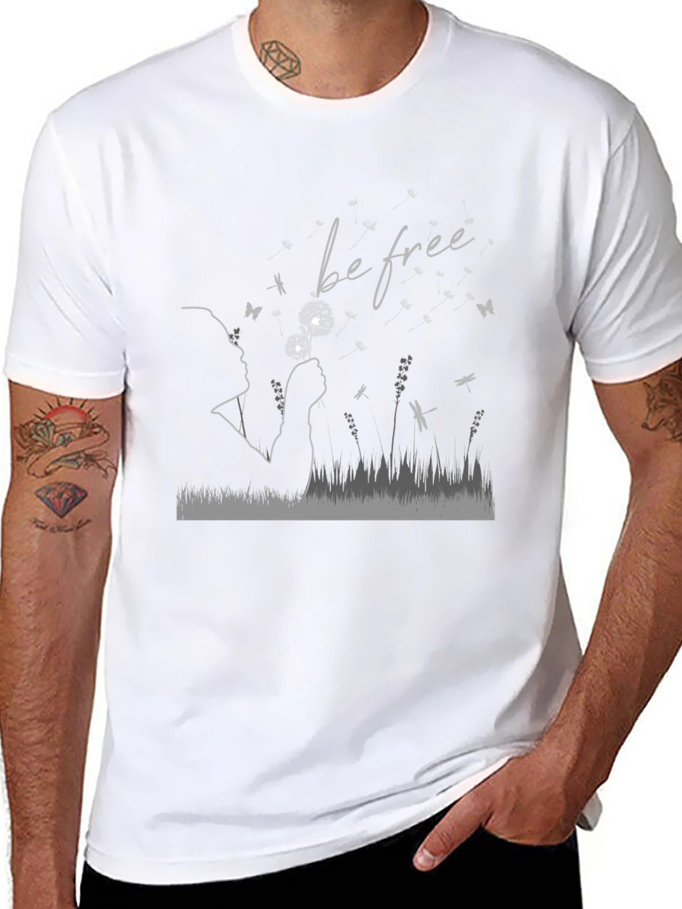 Be Free Dandelion T-Shirt - Soft Cotton Blend