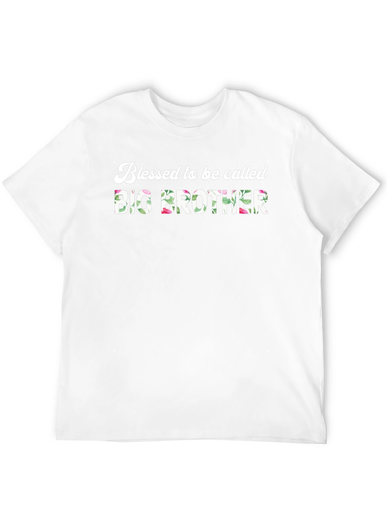 Blessed Big Brother Floral T-Shirt