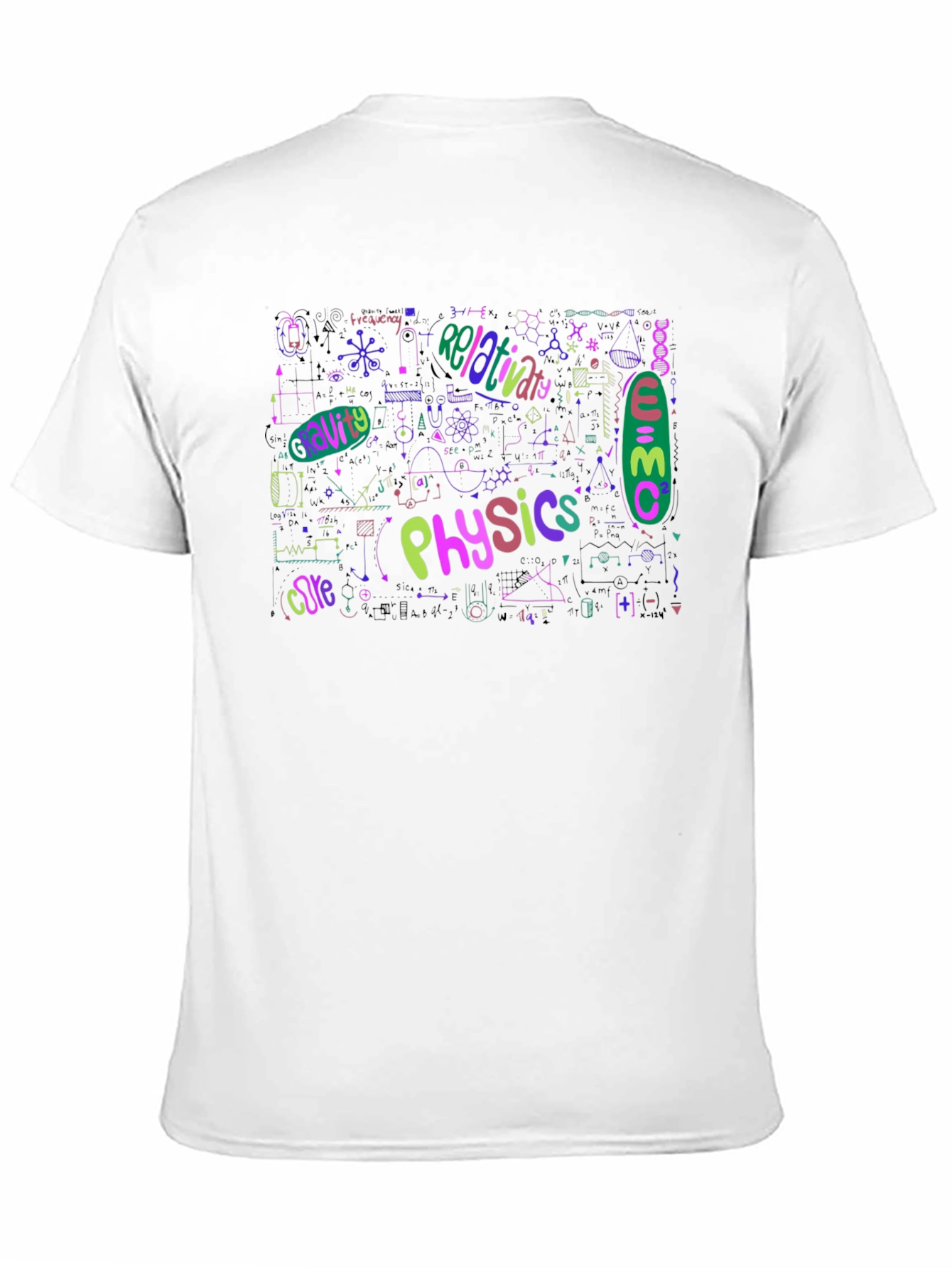 Physics Formula Graphic Print Black T-Shirt