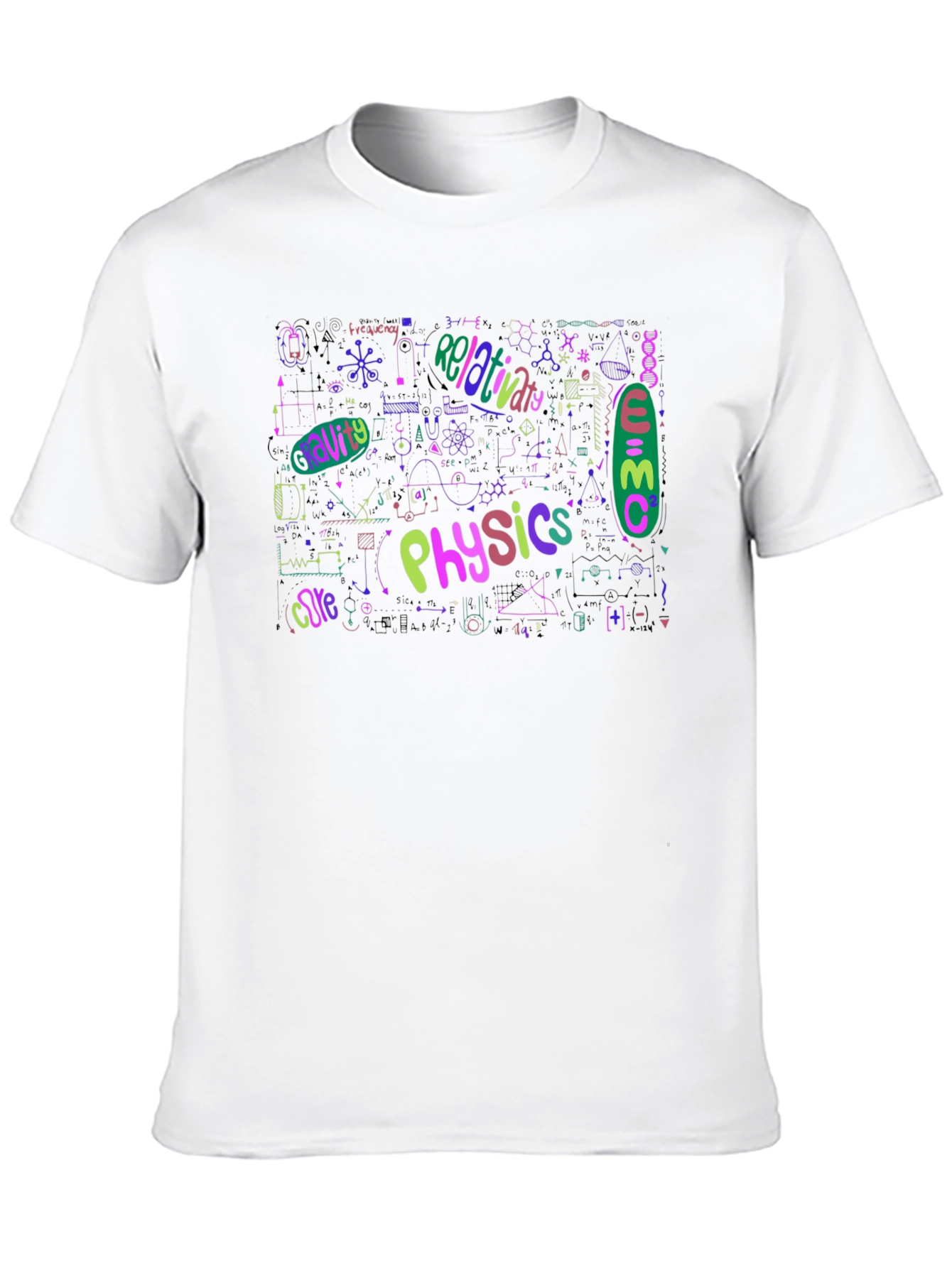 Physics Formula Graphic Print Black T-Shirt