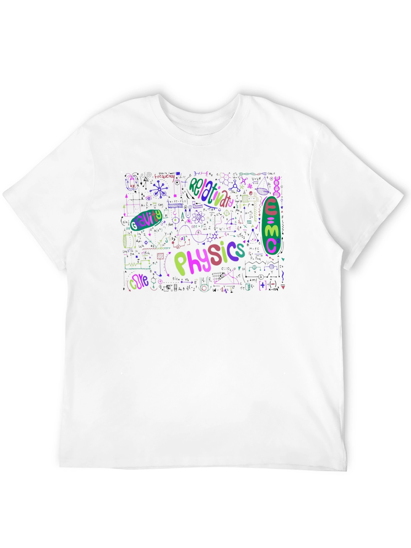 Physics Formula Graphic Print Black T-Shirt