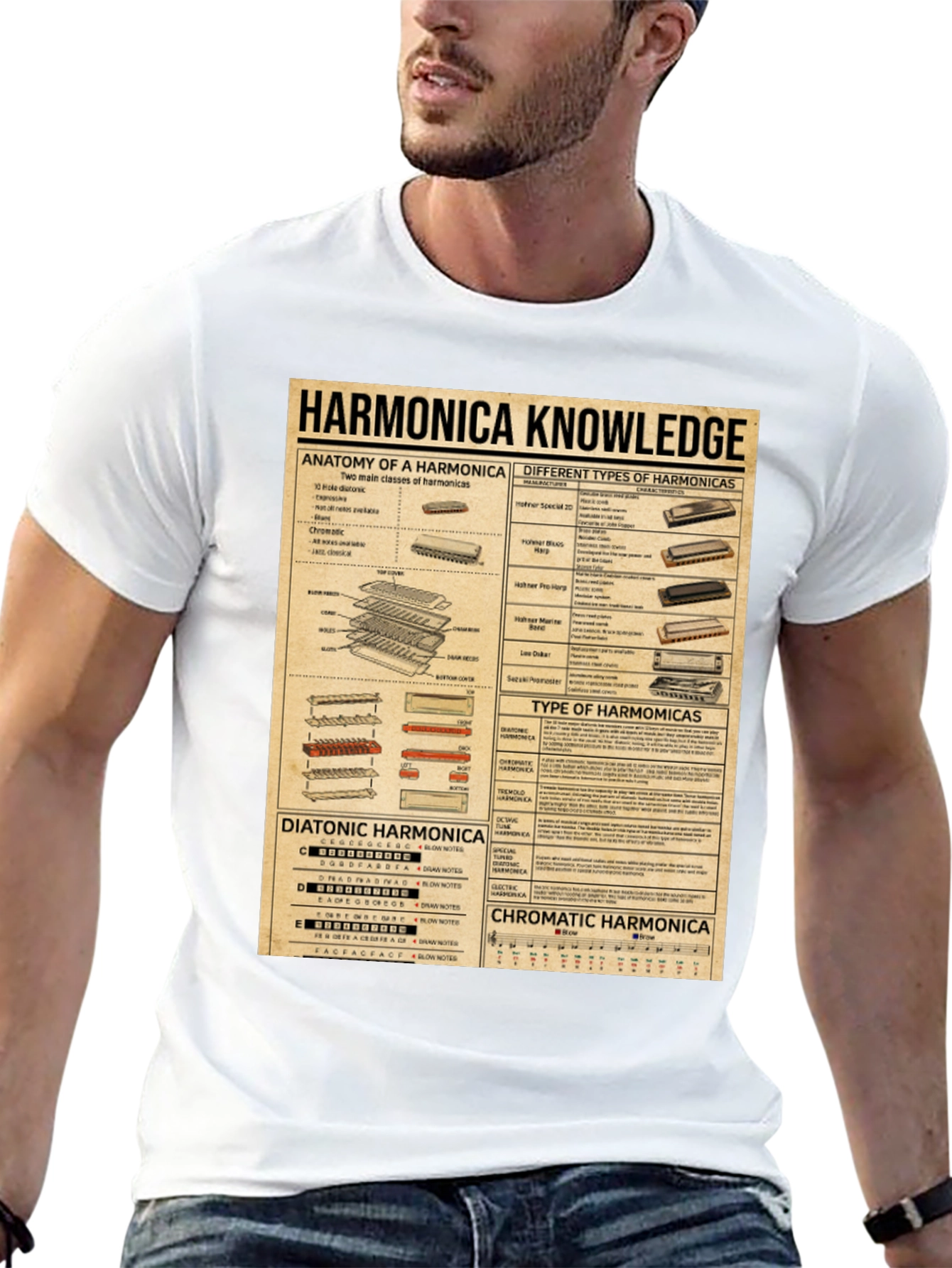 Harmonica Knowledge Graphic T-Shirt