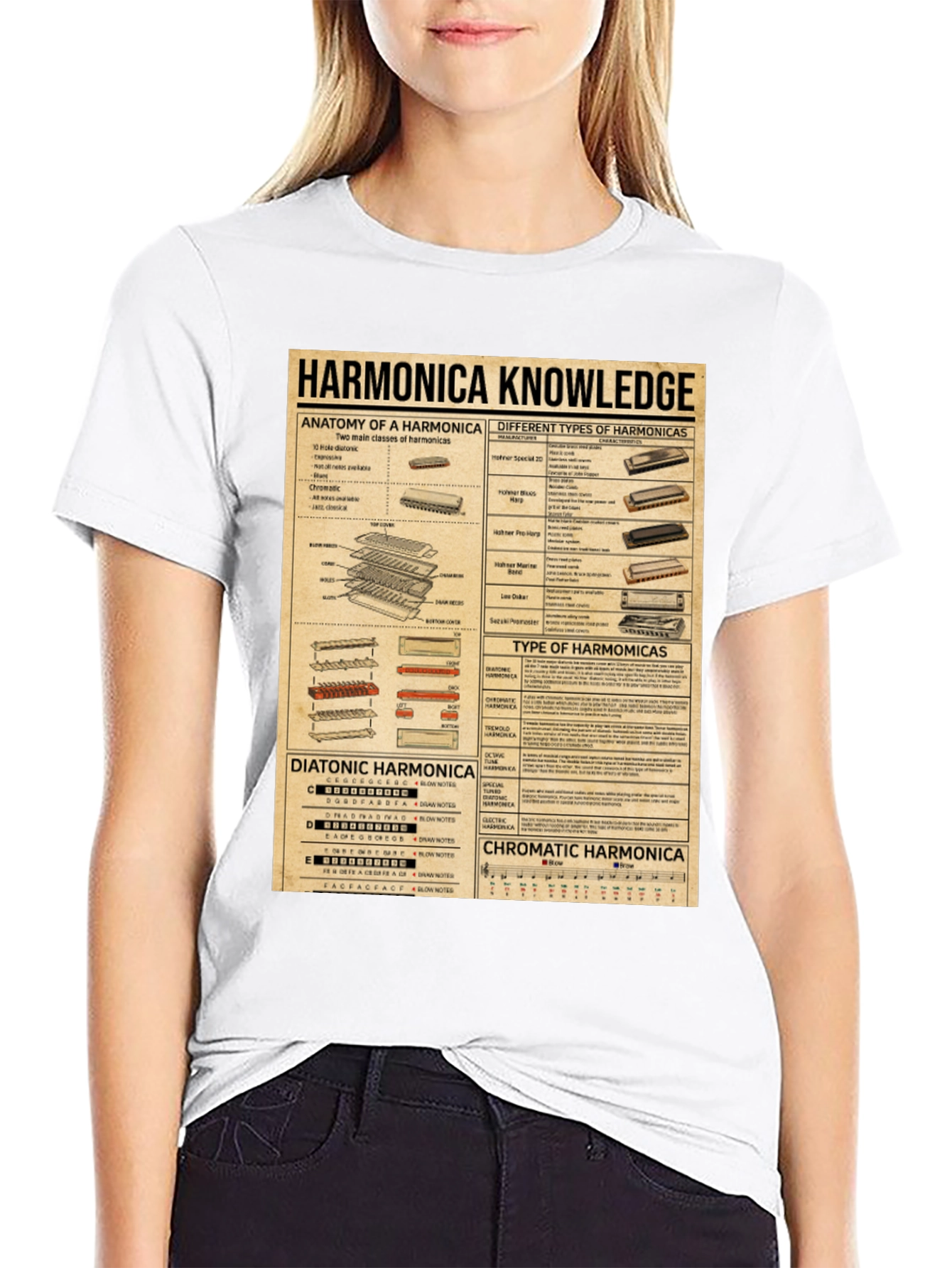 Harmonica Knowledge Graphic T-Shirt