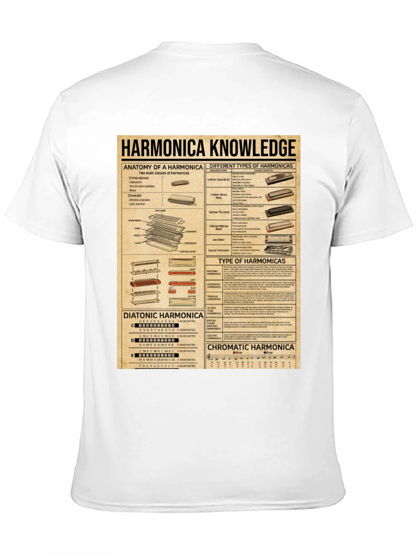 Harmonica Knowledge Graphic T-Shirt