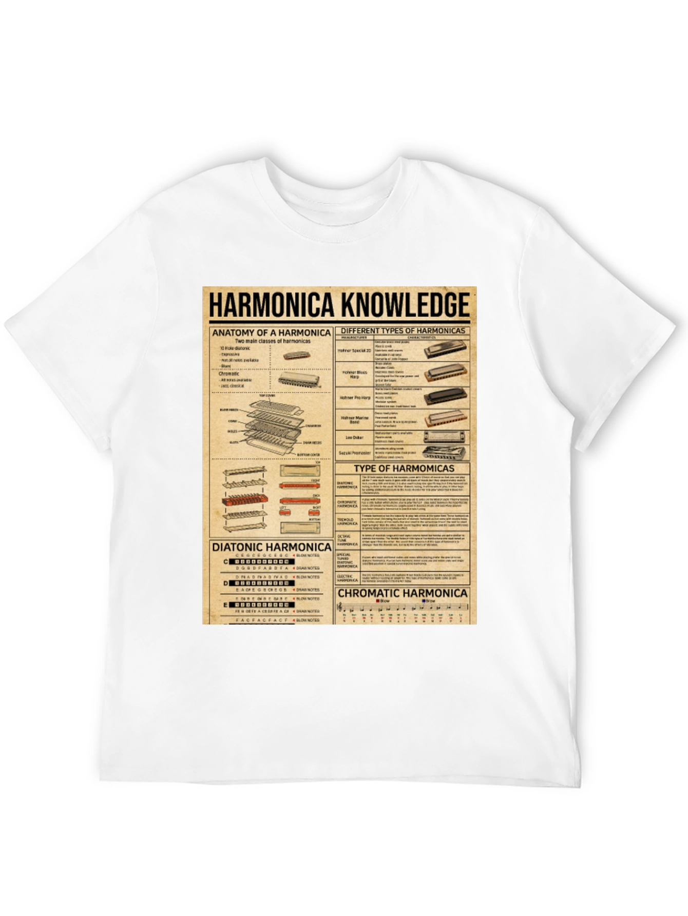 Harmonica Knowledge Graphic T-Shirt