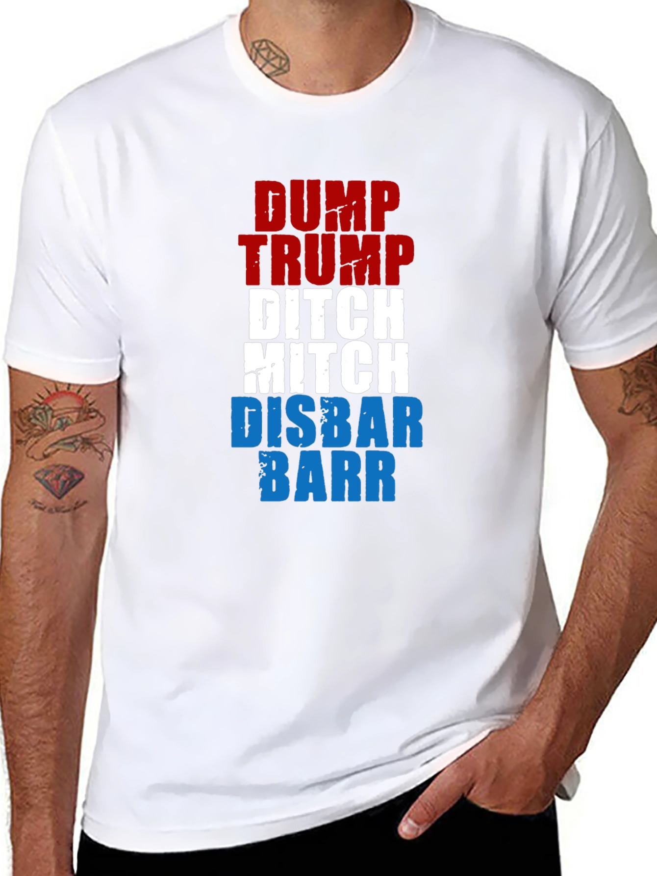 Dump Trump Ditch Mitch Disbar Barr Graphic T-Shirt