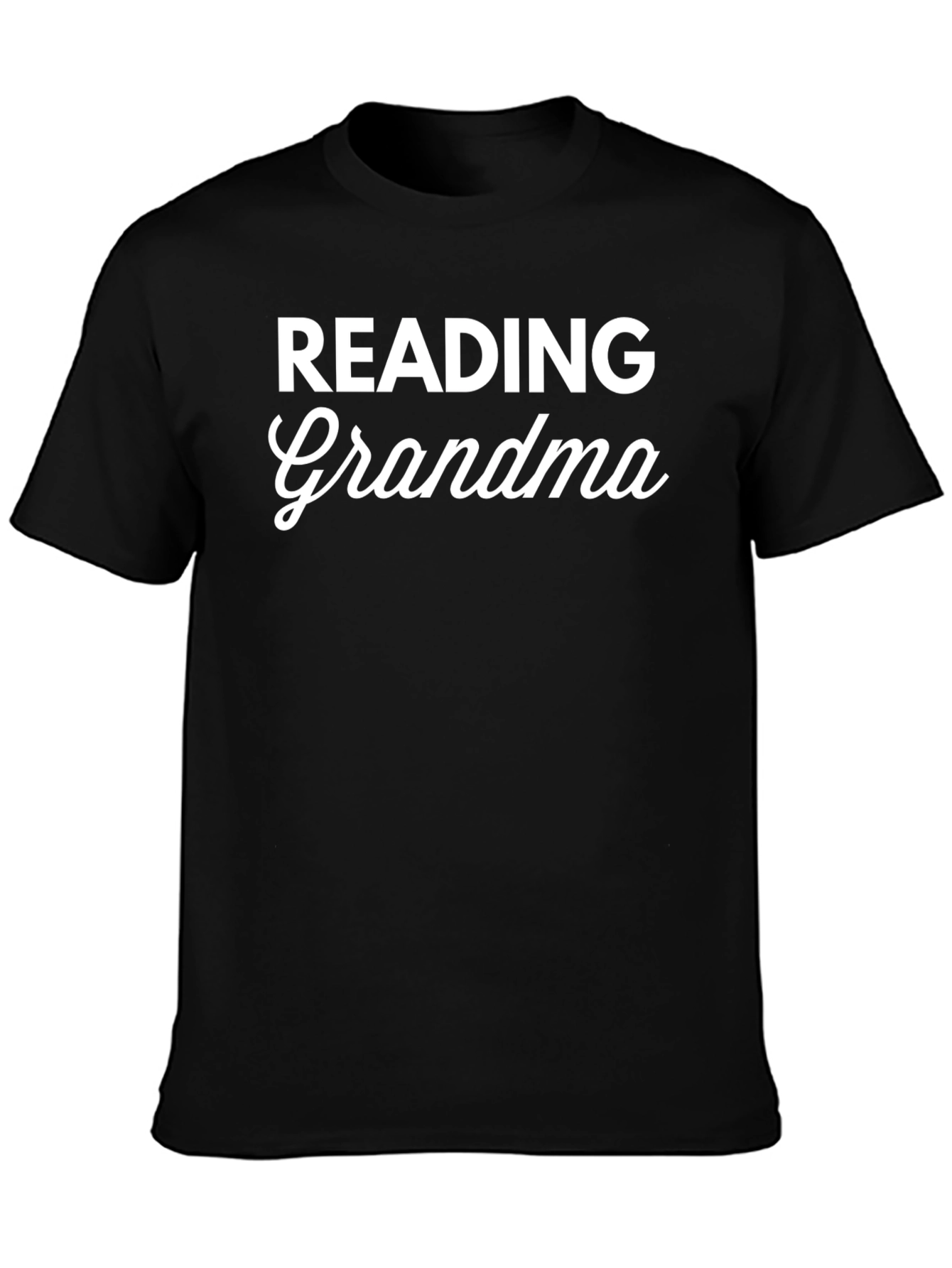 Reading Grandma Black T-Shirt