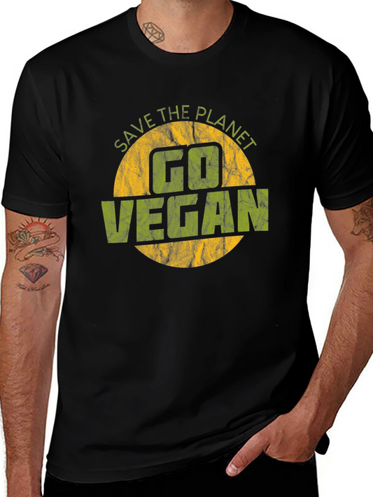 Save The Planet Go Vegan Graphic Tee