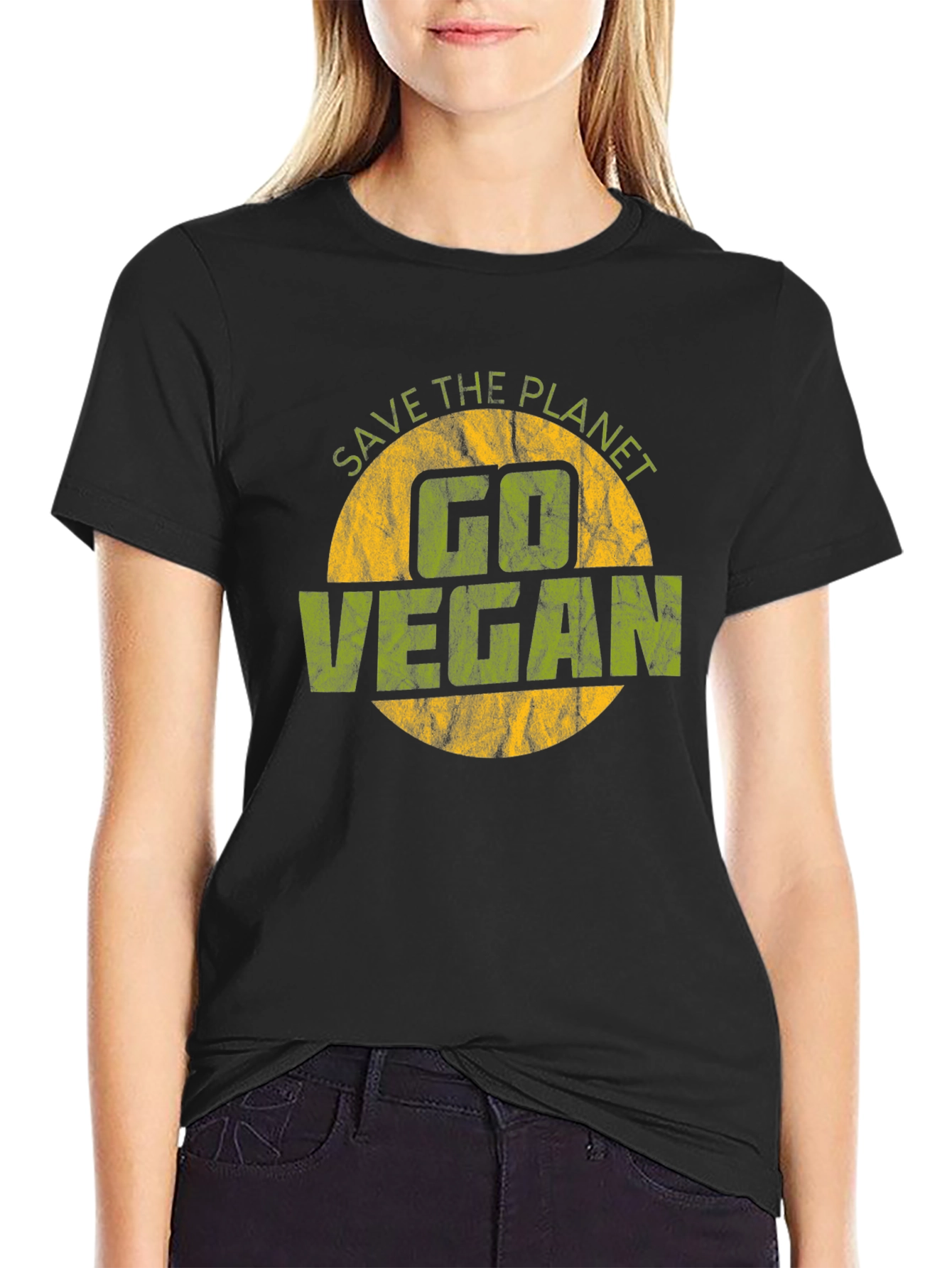 Save The Planet Go Vegan Graphic Tee