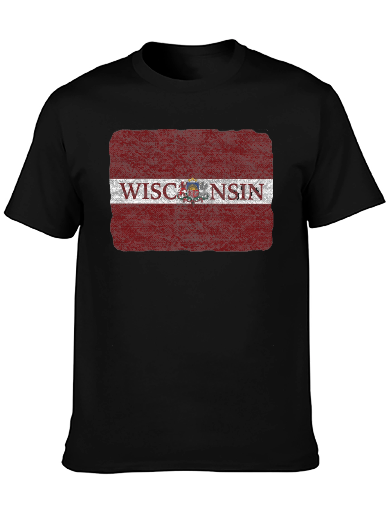 Wisconsin State Flag Graphic Tee - Distressed Print